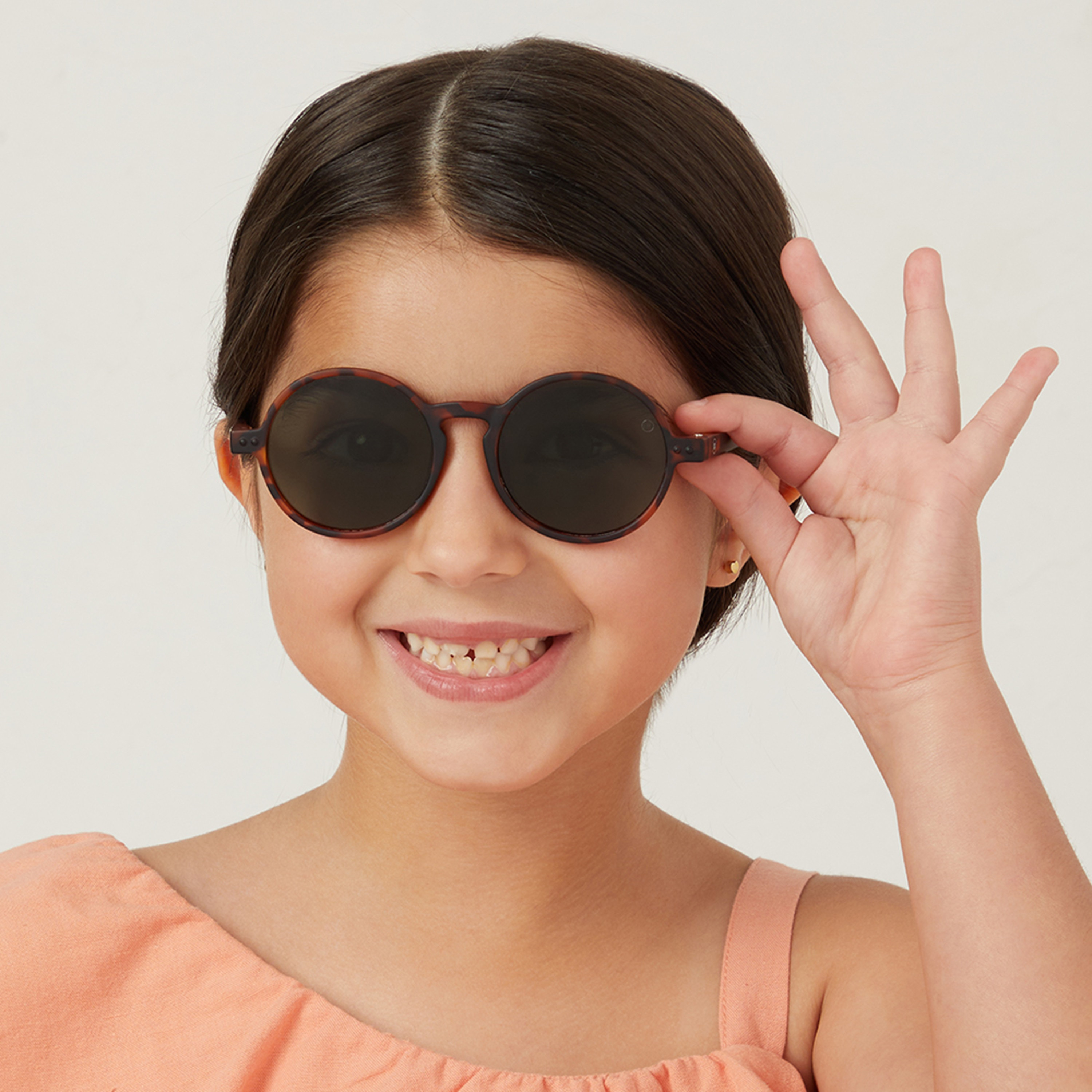 Babamio Kids Green Lens 46 MM Round Sunglasses | BAB-000501-1306-girls-accessories-sunglasses-image-5
