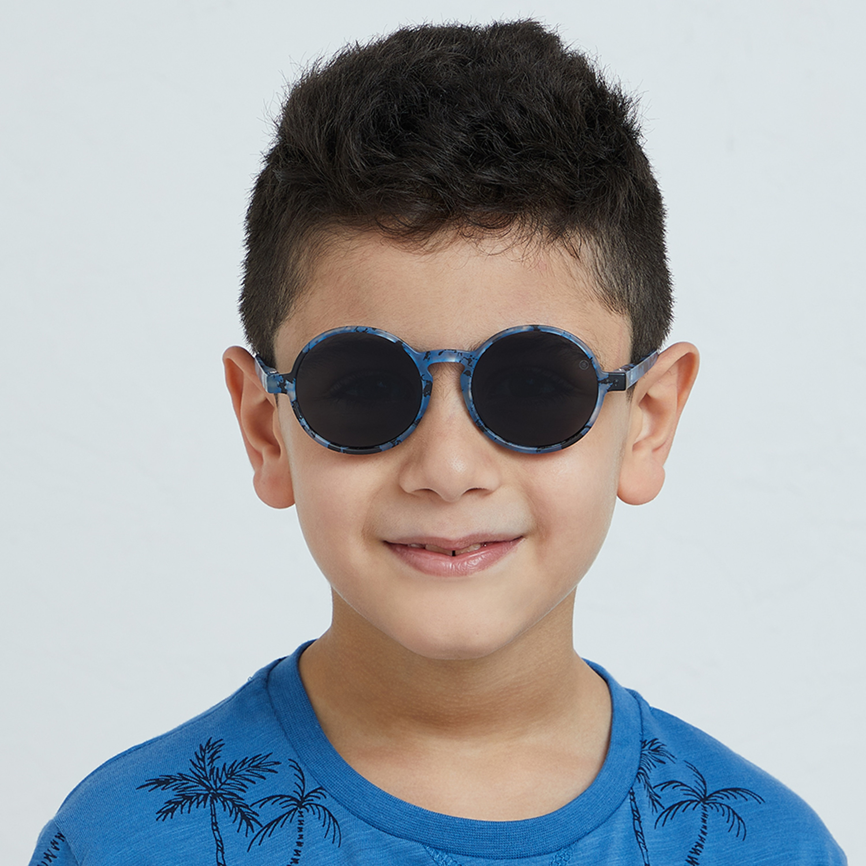 Babamio Kids Grey Lens 46 MM Round Sunglasses | BAB-000501-2807-girls-accessories-sunglasses-image-6