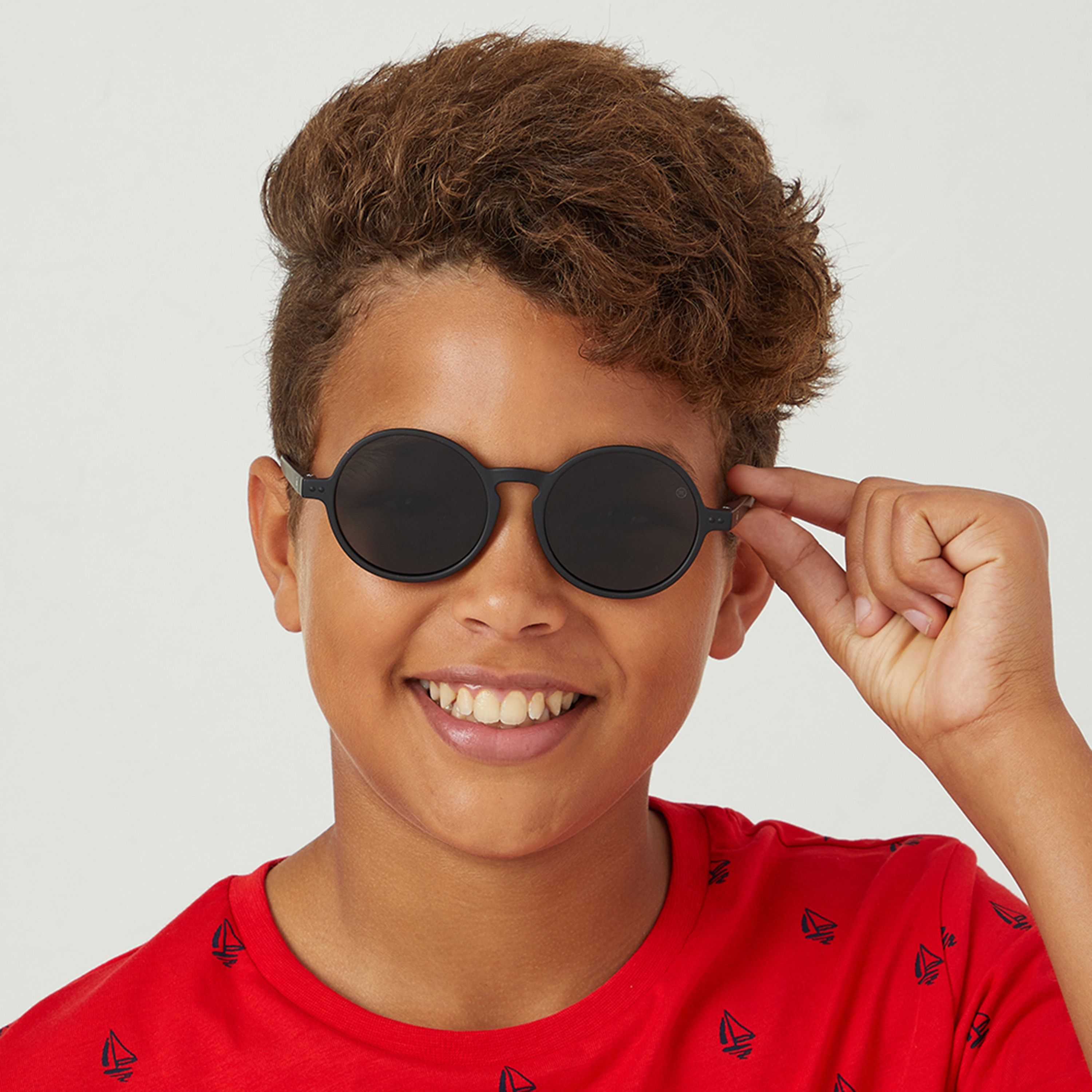 Babamio Kids Grey Lens 50 MM Round Sunglasses | BAB-000502-0107-girls-accessories-sunglasses-image-6
