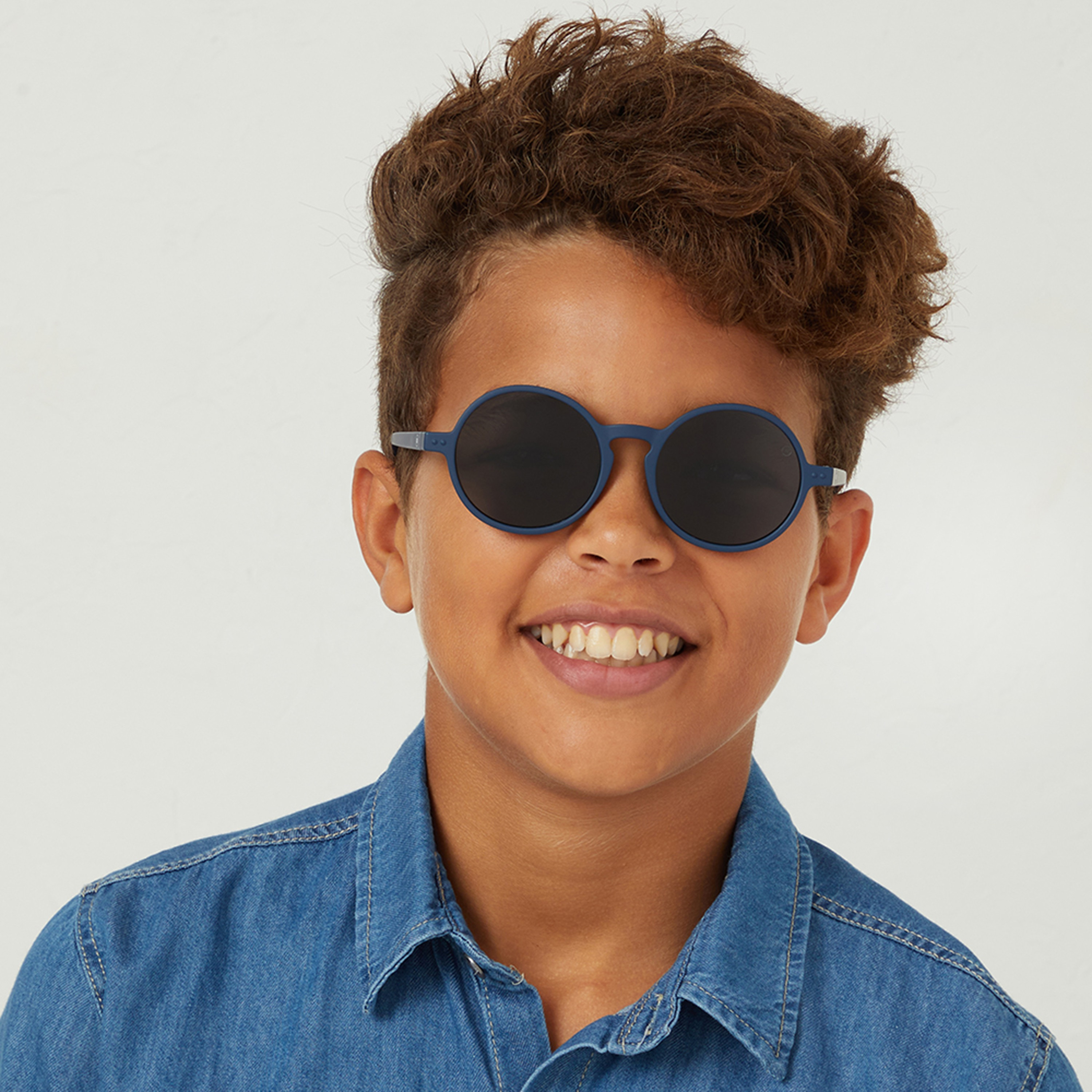Babamio Kids Grey Lens 50 MM Round Sunglasses | BAB-000502-0207-girls-accessories-sunglasses-image-6