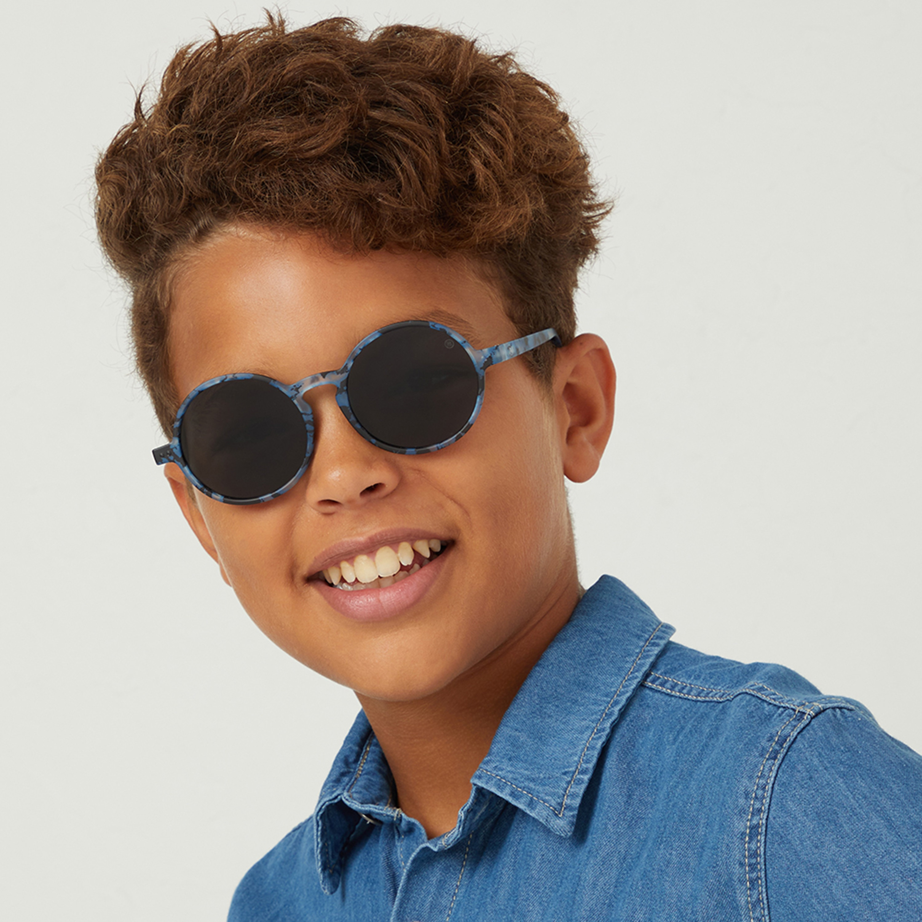 Babamio Kids Grey Lens 50 MM Round Sunglasses | BAB-000502-2807-girls-accessories-sunglasses-image-6