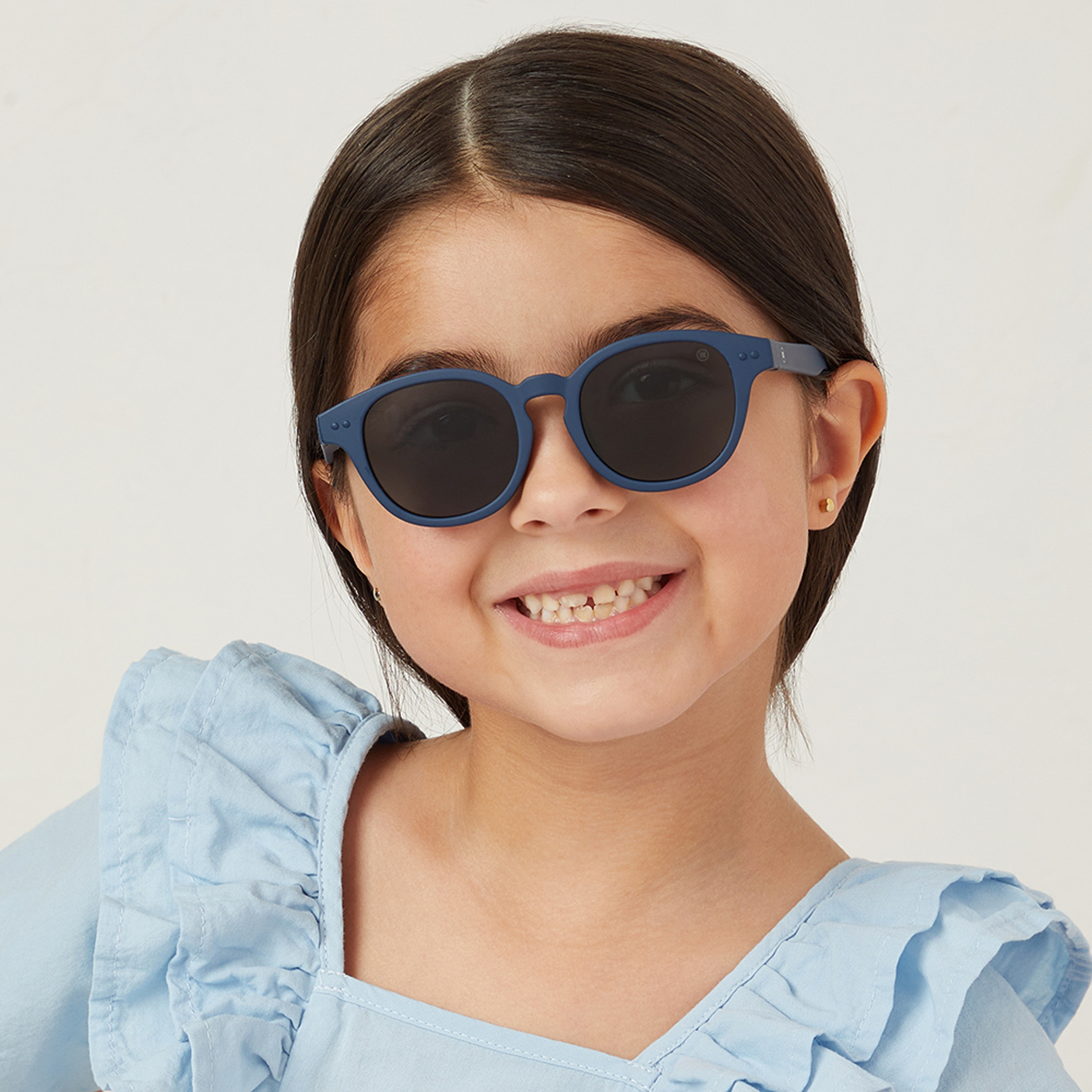 Babamio Kids Grey Lens 43 MM Round Sunglasses | BAB-000505-0207-girls-accessories-sunglasses-image-5