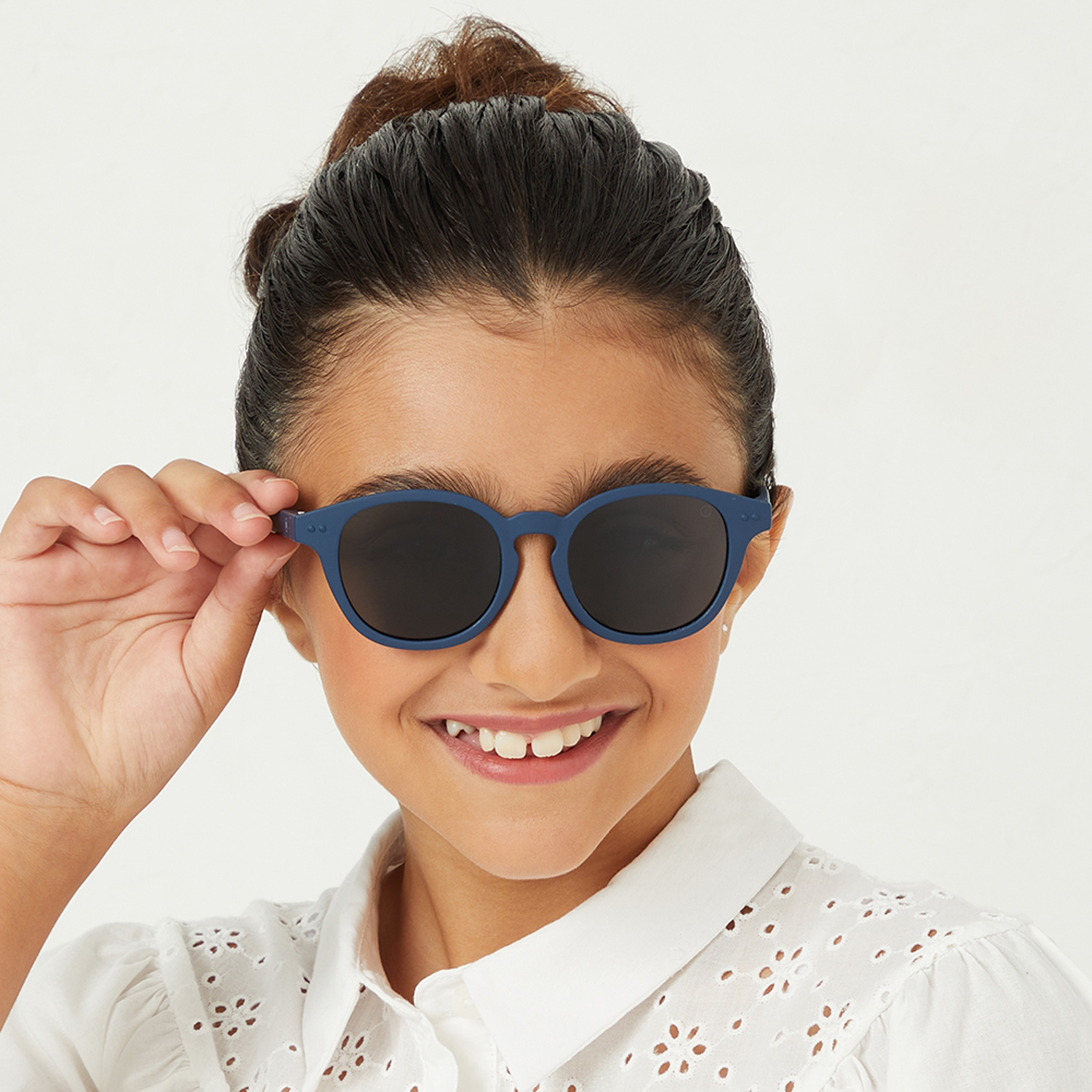 Babamio Kids Grey Lens 48 MM Round Sunglasses | BAB-000506-0207-girls-accessories-sunglasses-image-5