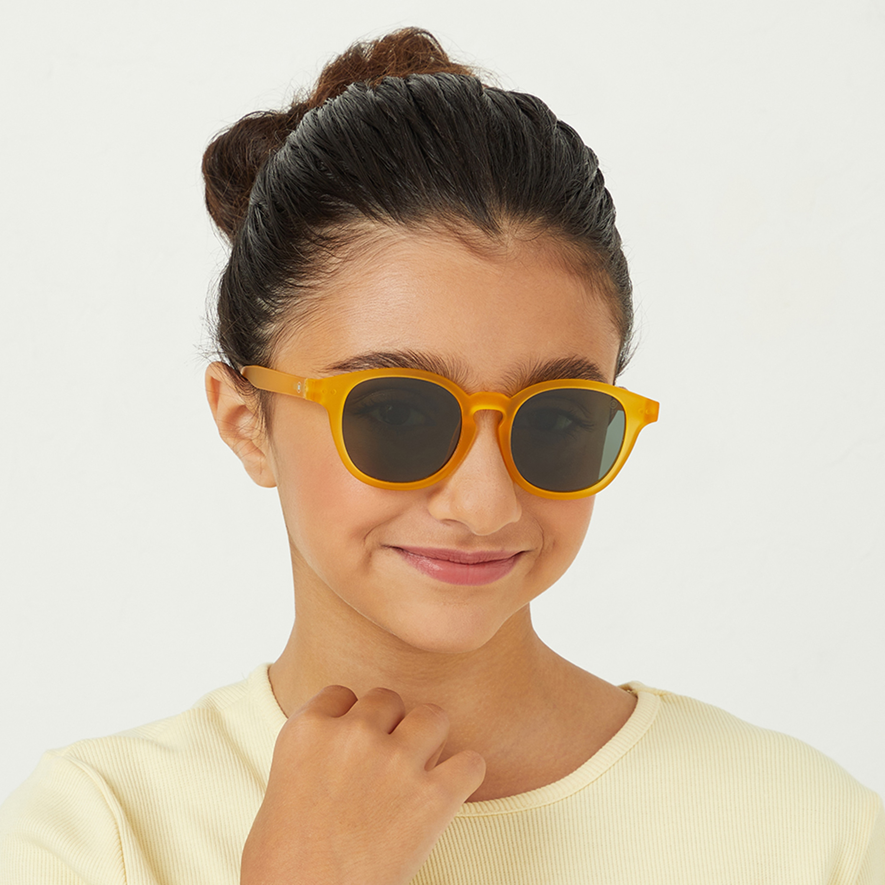 Babamio Kids Green Lens 48 MM Round Sunglasses | BAB-000506-2006-girls-accessories-sunglasses-image-5