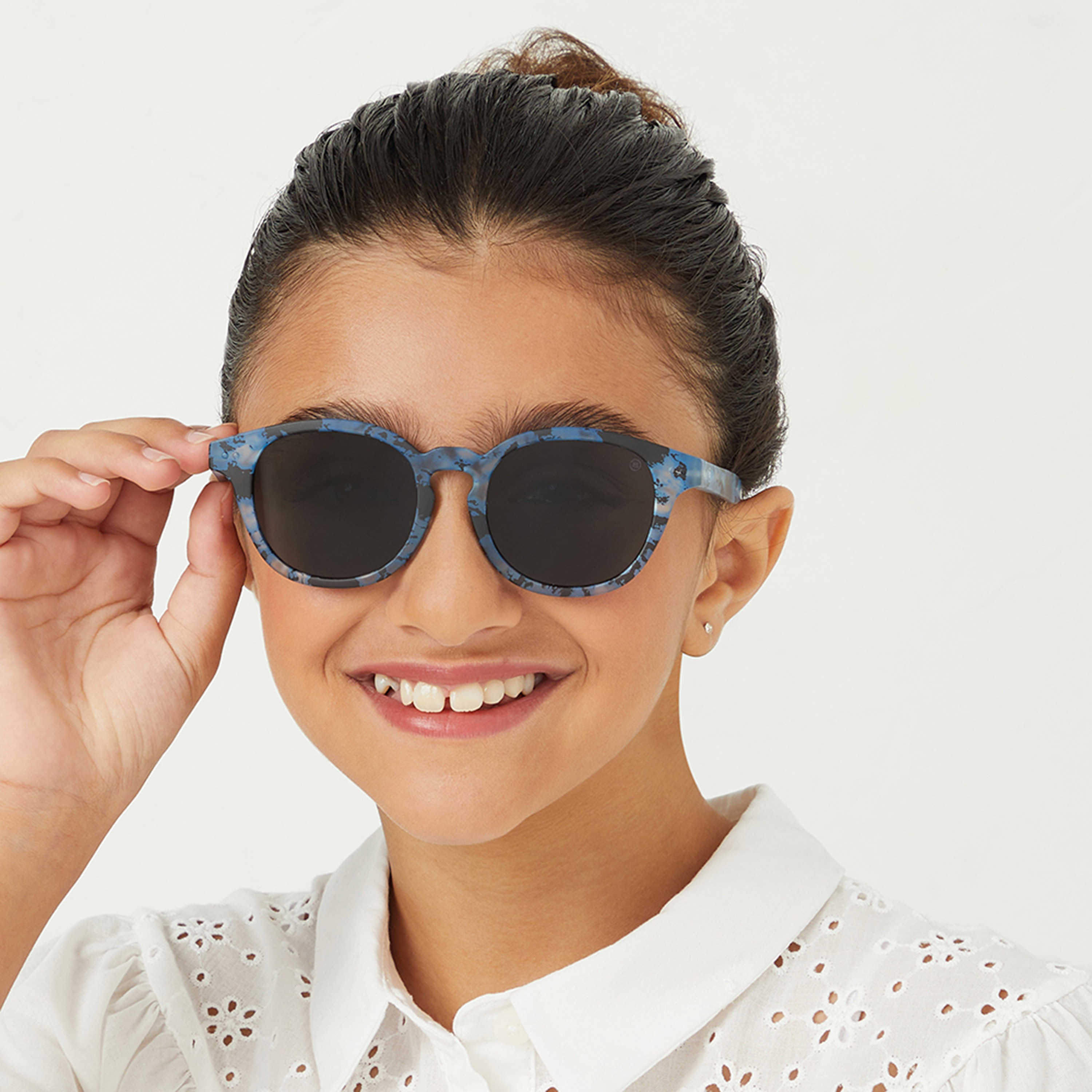 Babamio Kids Grey Lens 48 MM Round Sunglasses | BAB-000506-2807-girls-accessories-sunglasses-image-5