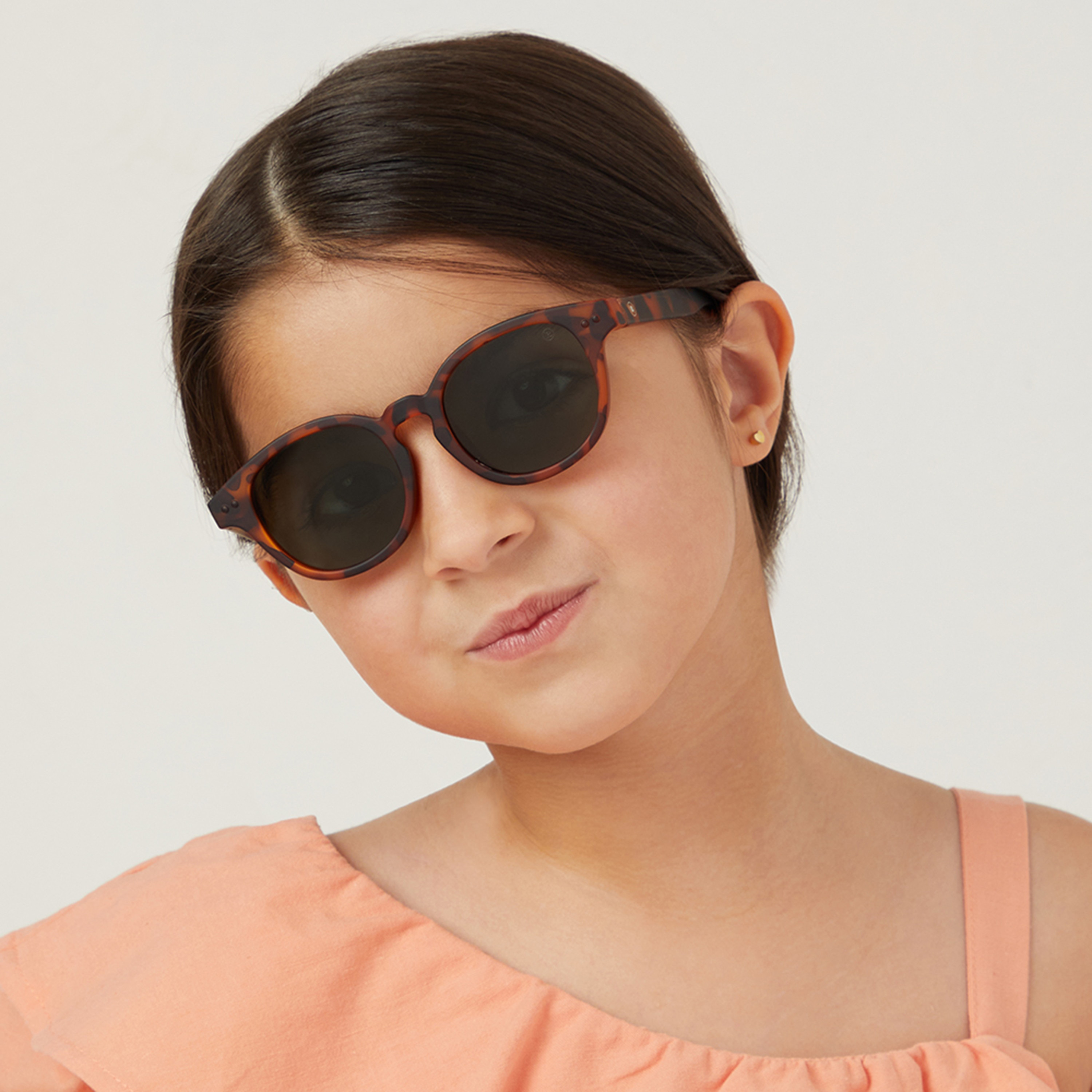 Babamio Kids Green Lens 43 MM Round Sunglasses | BAB-000505-1306-girls-accessories-sunglasses-image-5