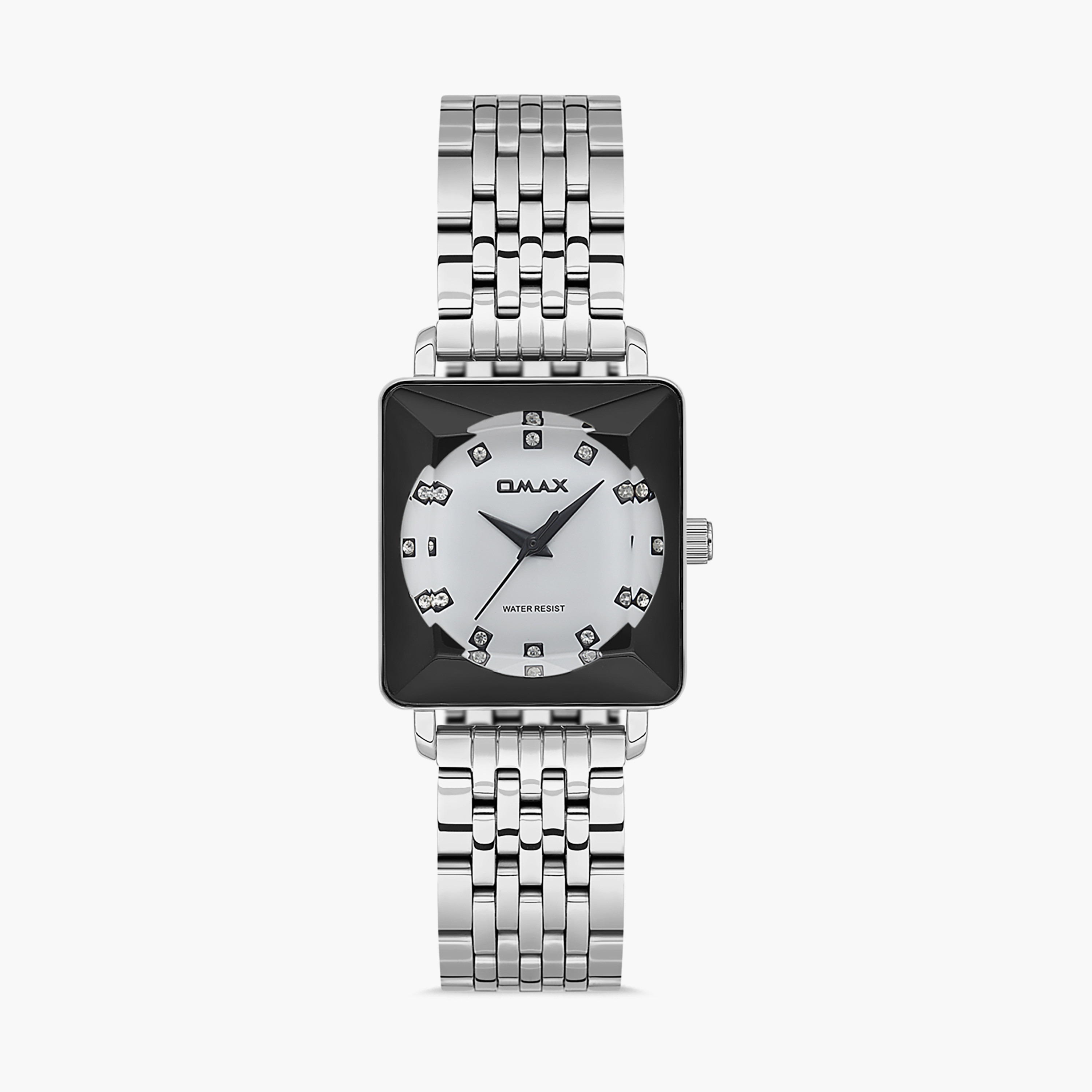 Omax Silver Analog Stainless Steel Strap Watch | 00ZMS002I008 | 26 MM-women-watchesandjewellery-watches-image-1