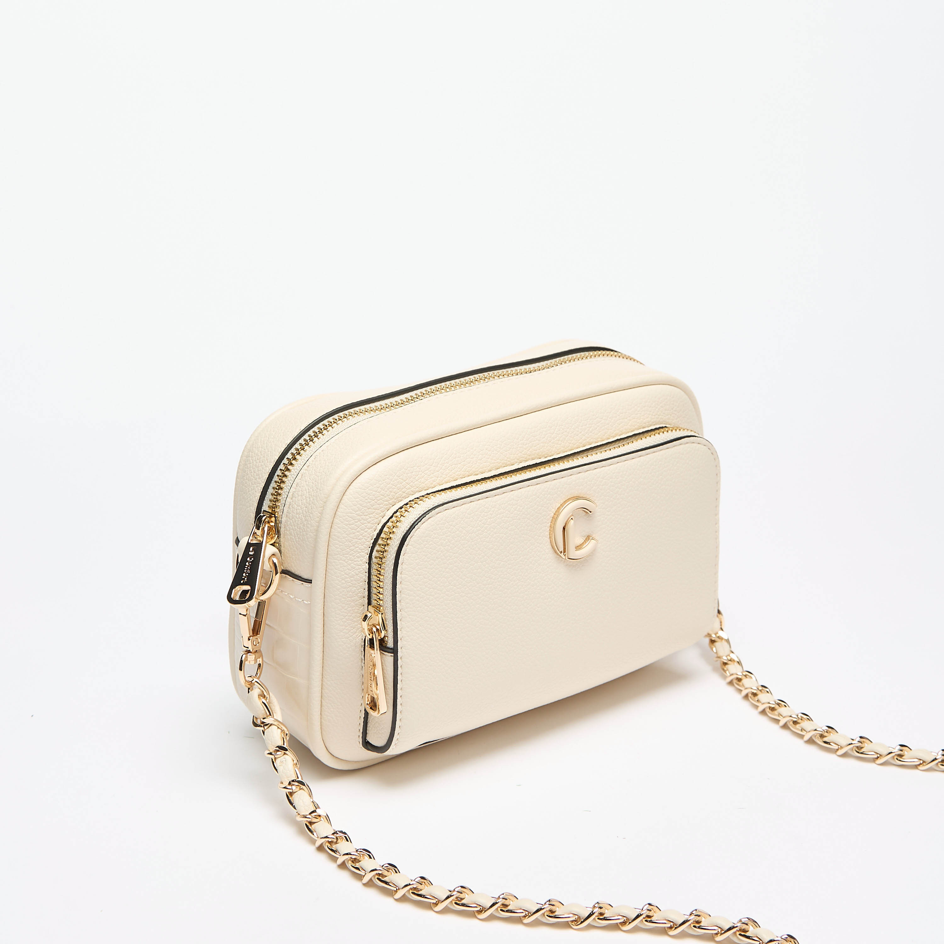شنطة كروس بودي سادة بحزام سلسلة وسحاب إغلاق من لو كونفورت-women-bagsandwallets-handbags-image-2