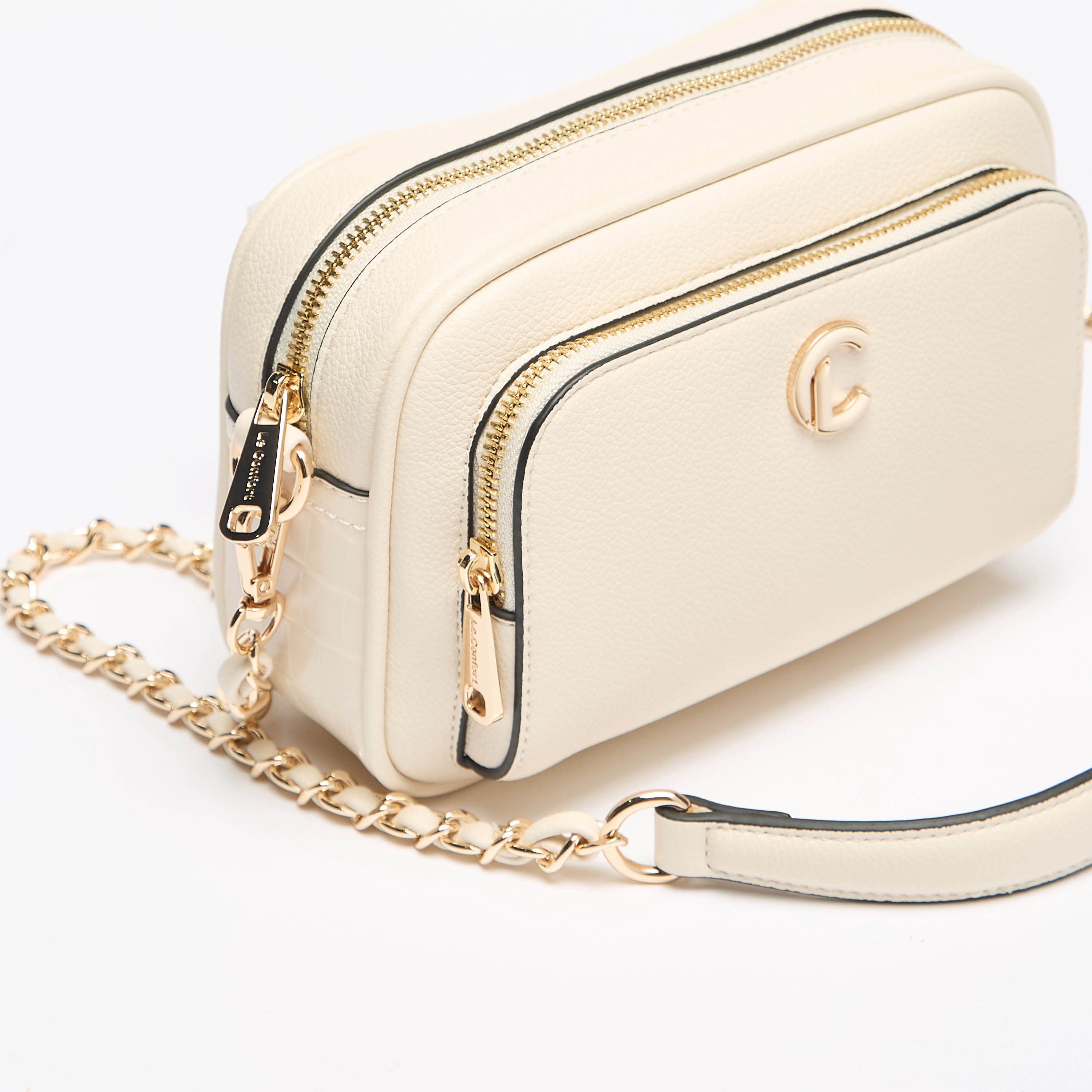 شنطة كروس بودي سادة بحزام سلسلة وسحاب إغلاق من لو كونفورت-women-bagsandwallets-handbags-image-4