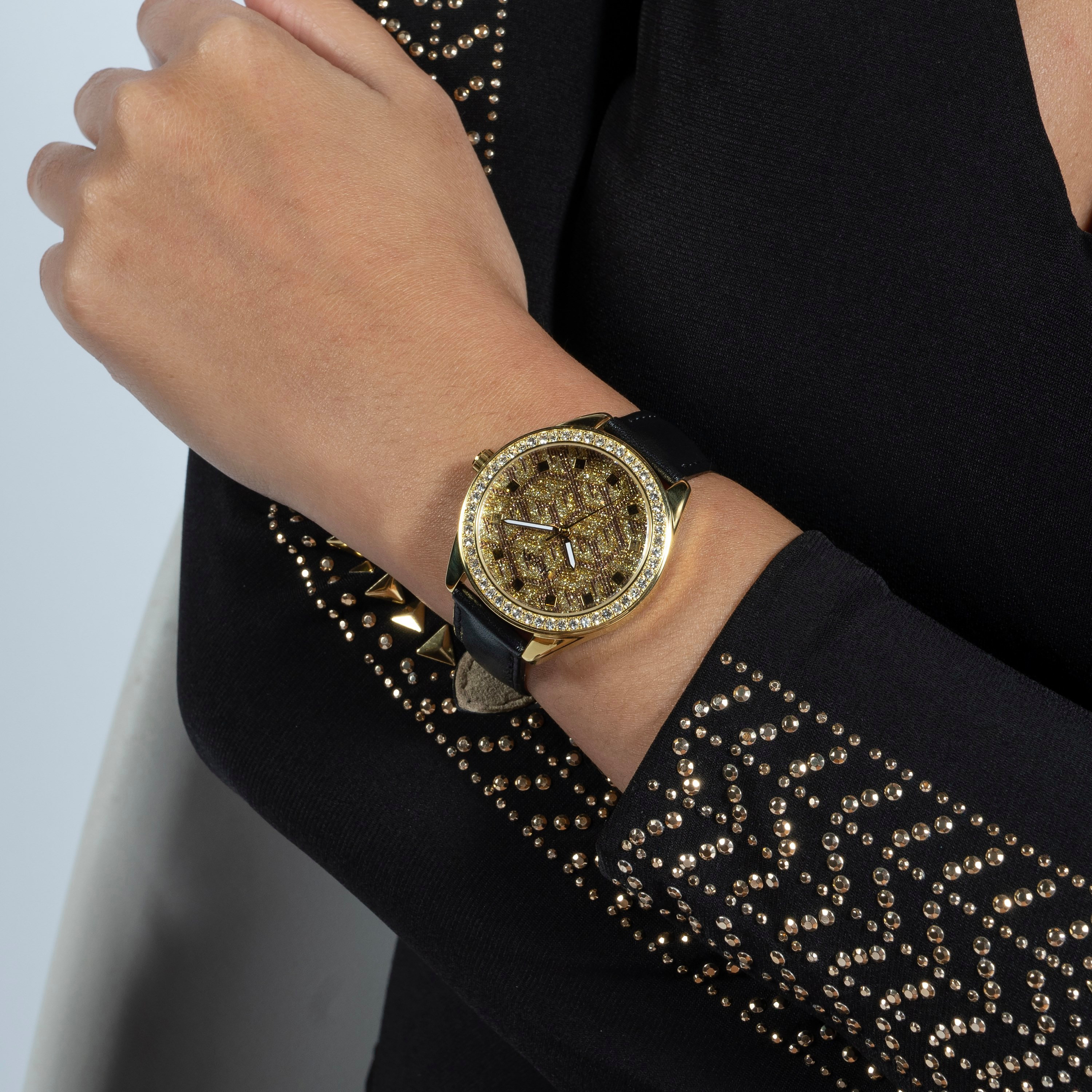 Guess Women's Gold Analog Leather Strap Watch | GW0608L2-women-watchesandjewellery-watches-image-5