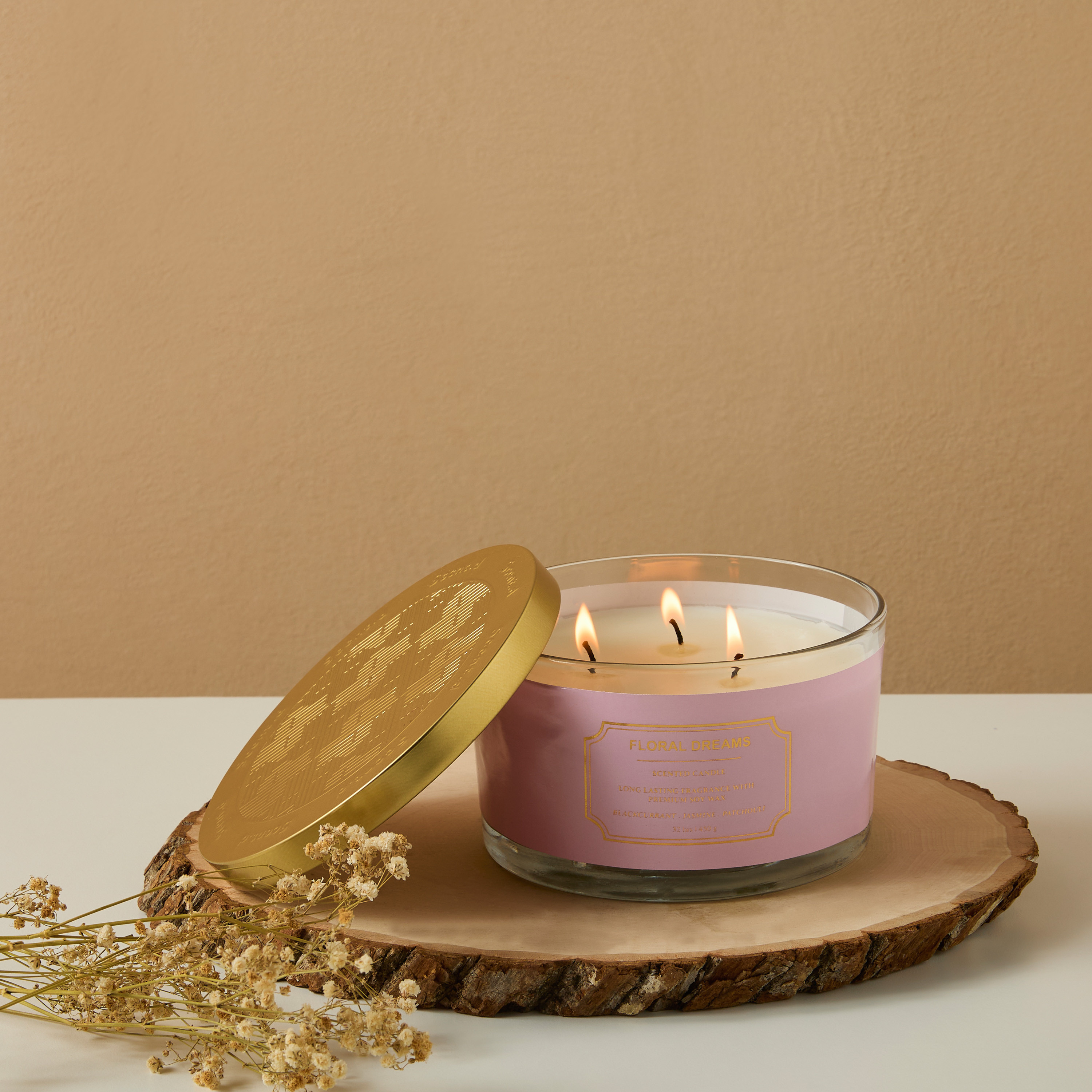 Scent.d Floral Dream 3-Wick Candle - 32 h-household-homefragrance-candles-image-1