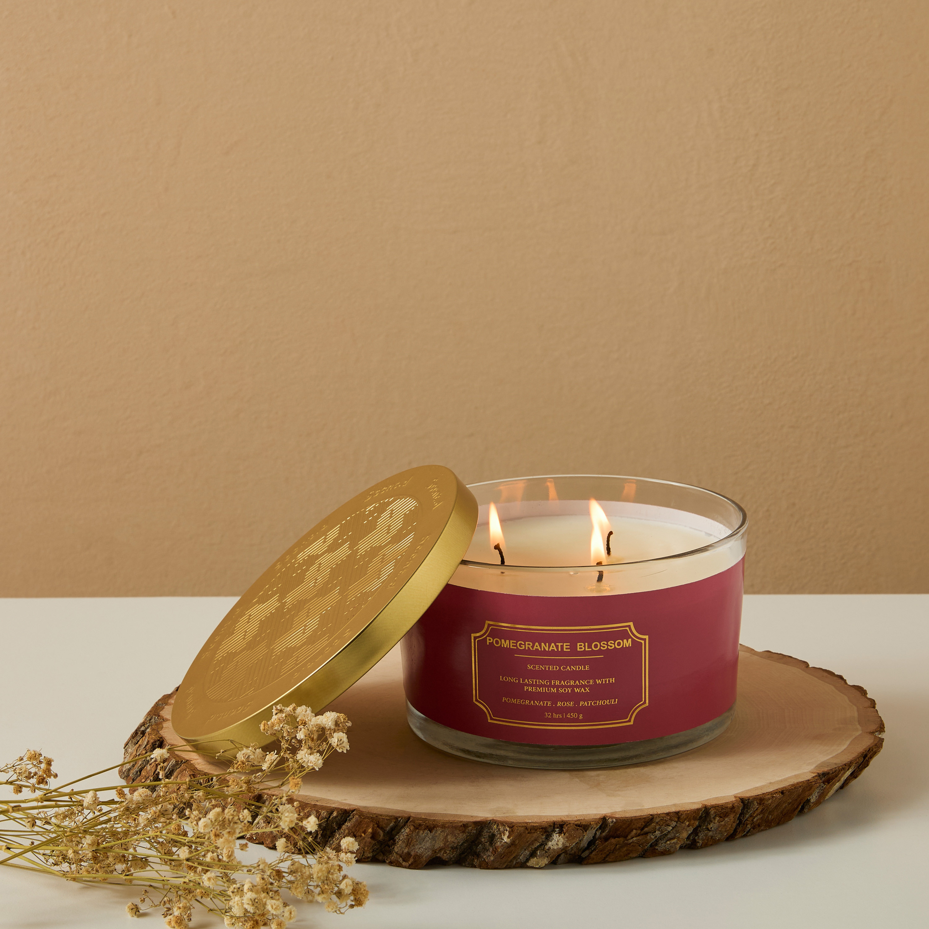 Scent.d Pomegranate Blossom 3-Wick Candle - 32 h-household-homefragrance-candles-image-1