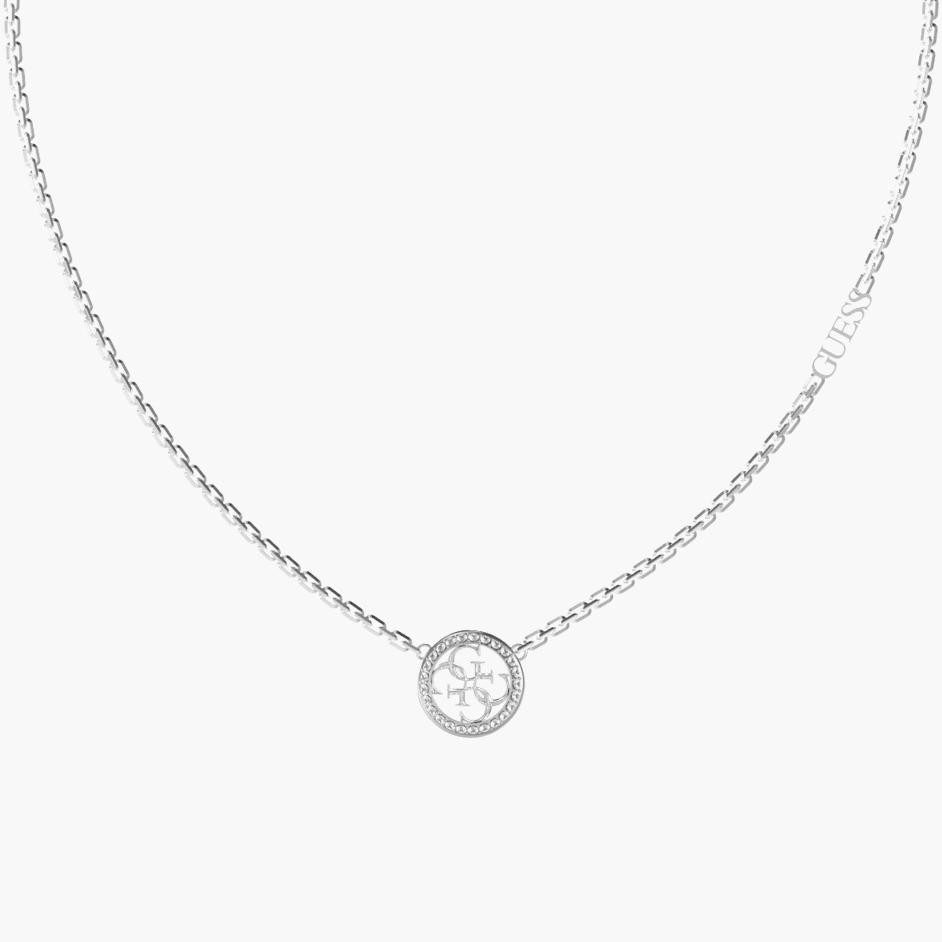 Guess Silver Life In 4G Necklace | JUBN02141JW-women-watchesandjewellery-jewellery-necklacesandpendants-image-2