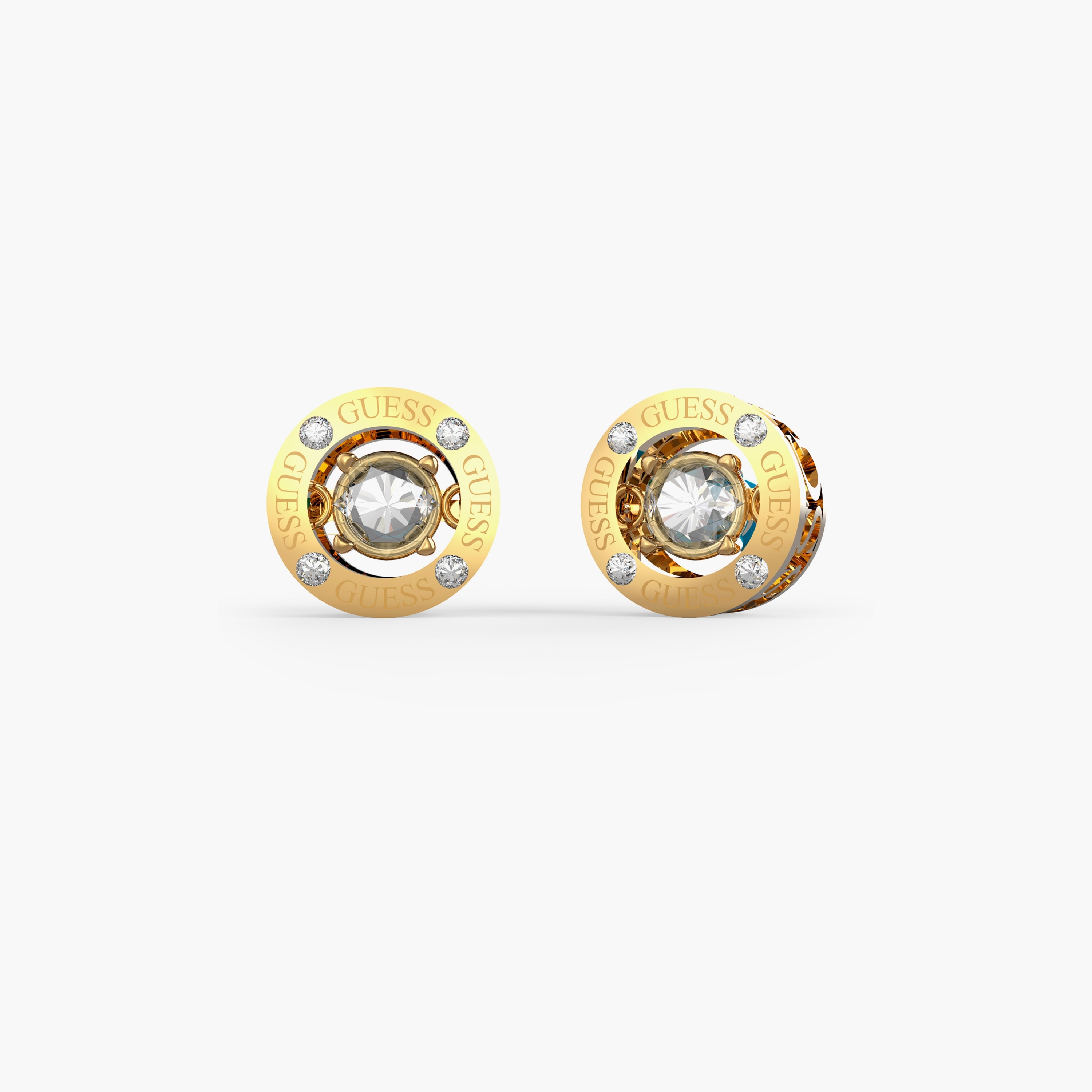 أقراط ستاد سوليتير بلون ذهبي من جيس | JUBE01464JW-women-watchesandjewellery-jewellery-earrings-image-1
