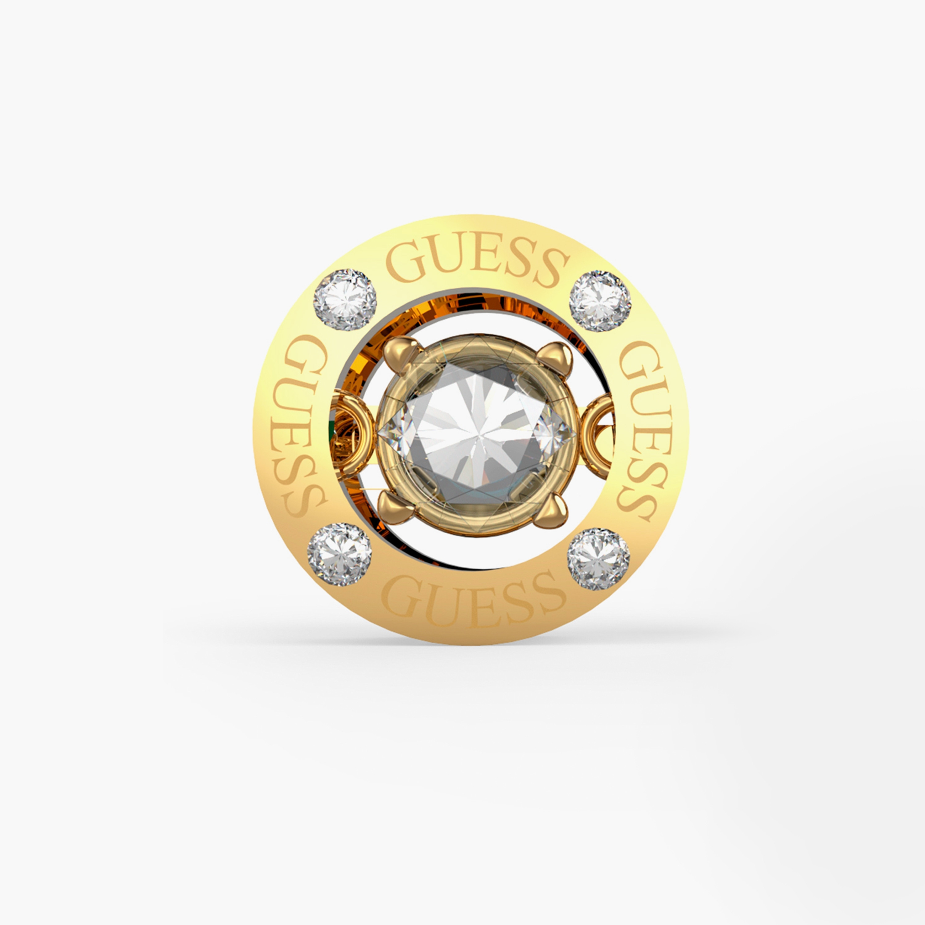 أقراط ستاد سوليتير بلون ذهبي من جيس | JUBE01464JW-women-watchesandjewellery-jewellery-earrings-image-2