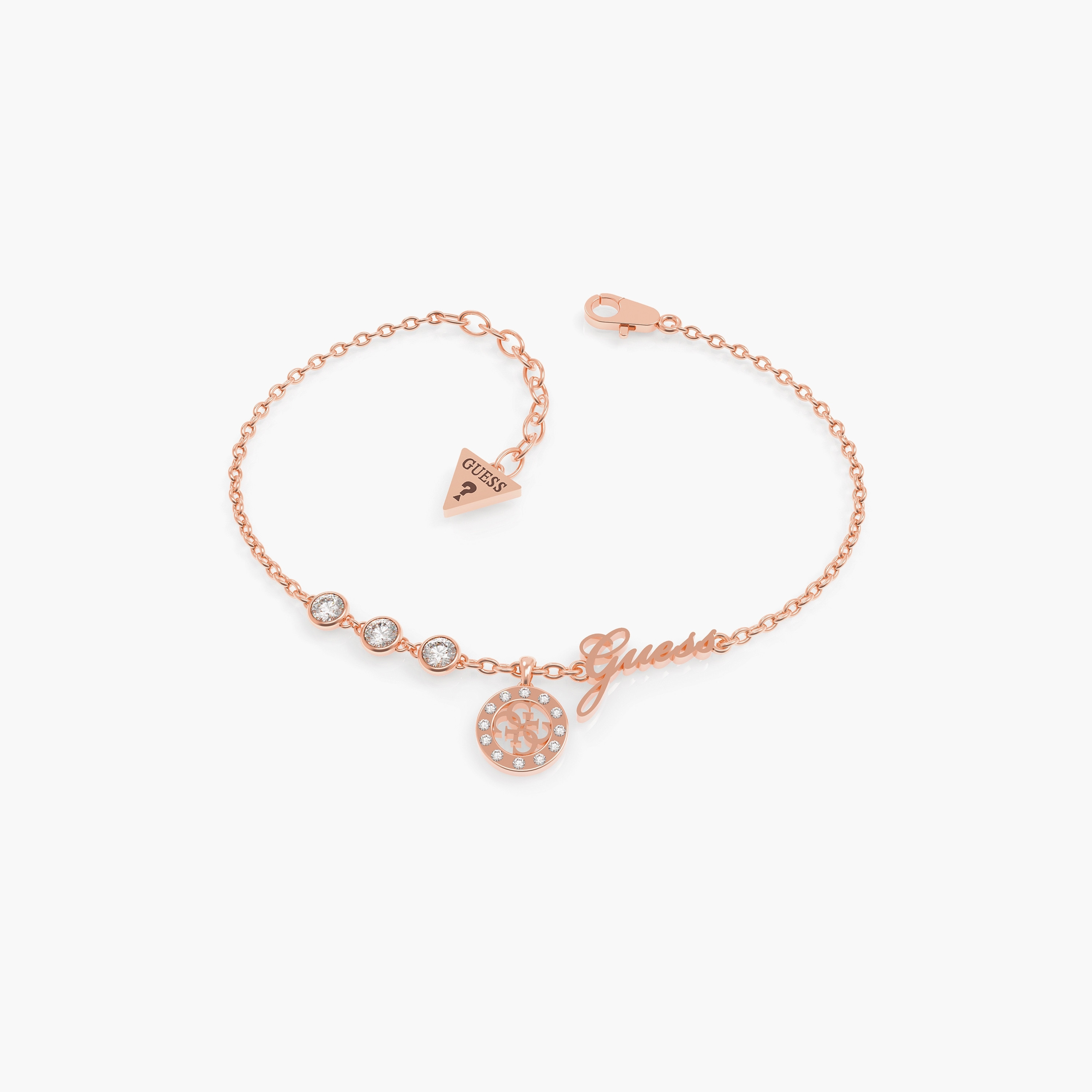 Guess Rose Gold Miniature Bracelet | JUBB79043JW-women-watchesandjewellery-jewellery-banglesandbracelets-image-1