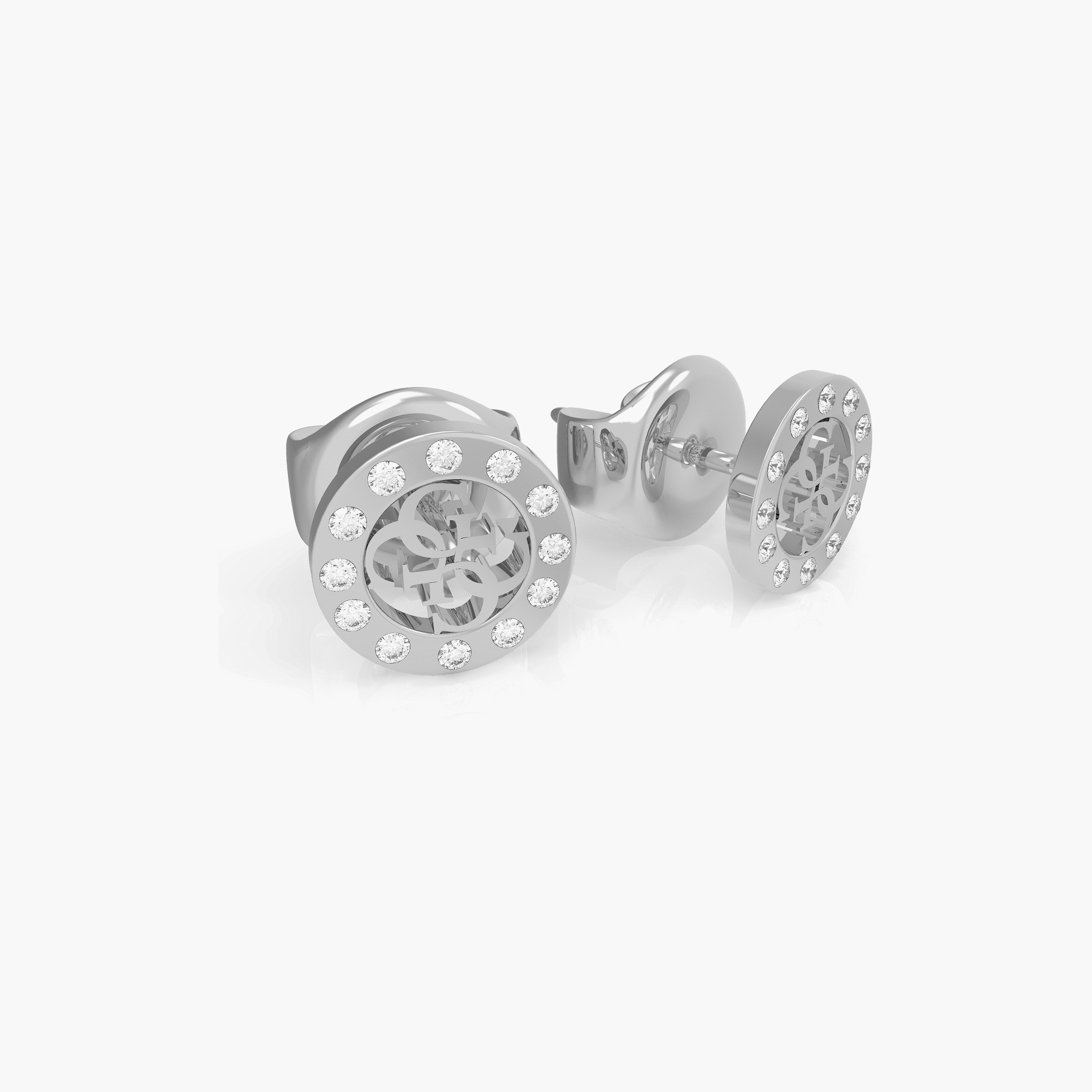 Guess Silver Miniature Stud Earrings | JUBE79033JW-women-watchesandjewellery-jewellery-earrings-image-1