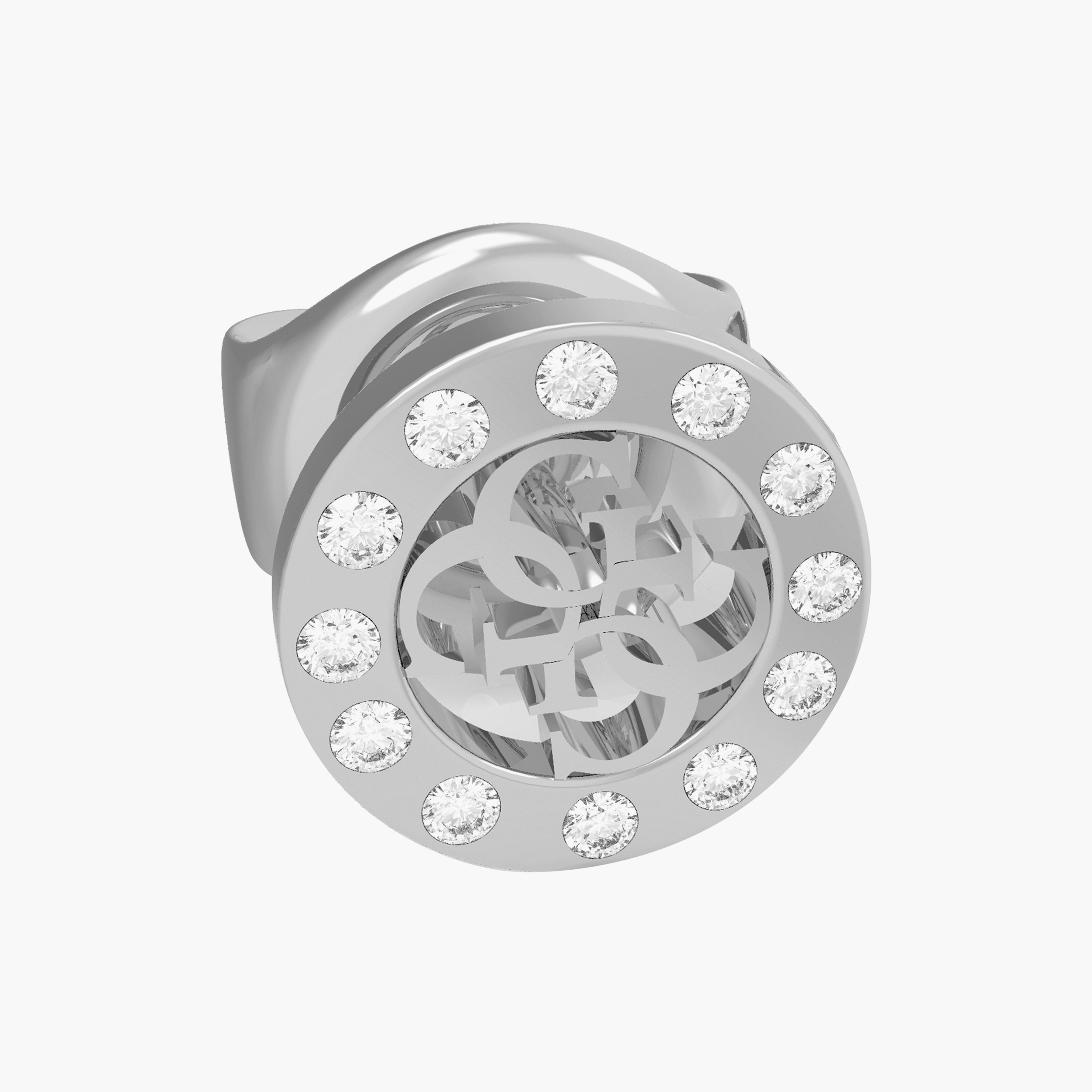 Guess Silver Miniature Stud Earrings | JUBE79033JW-women-watchesandjewellery-jewellery-earrings-image-2