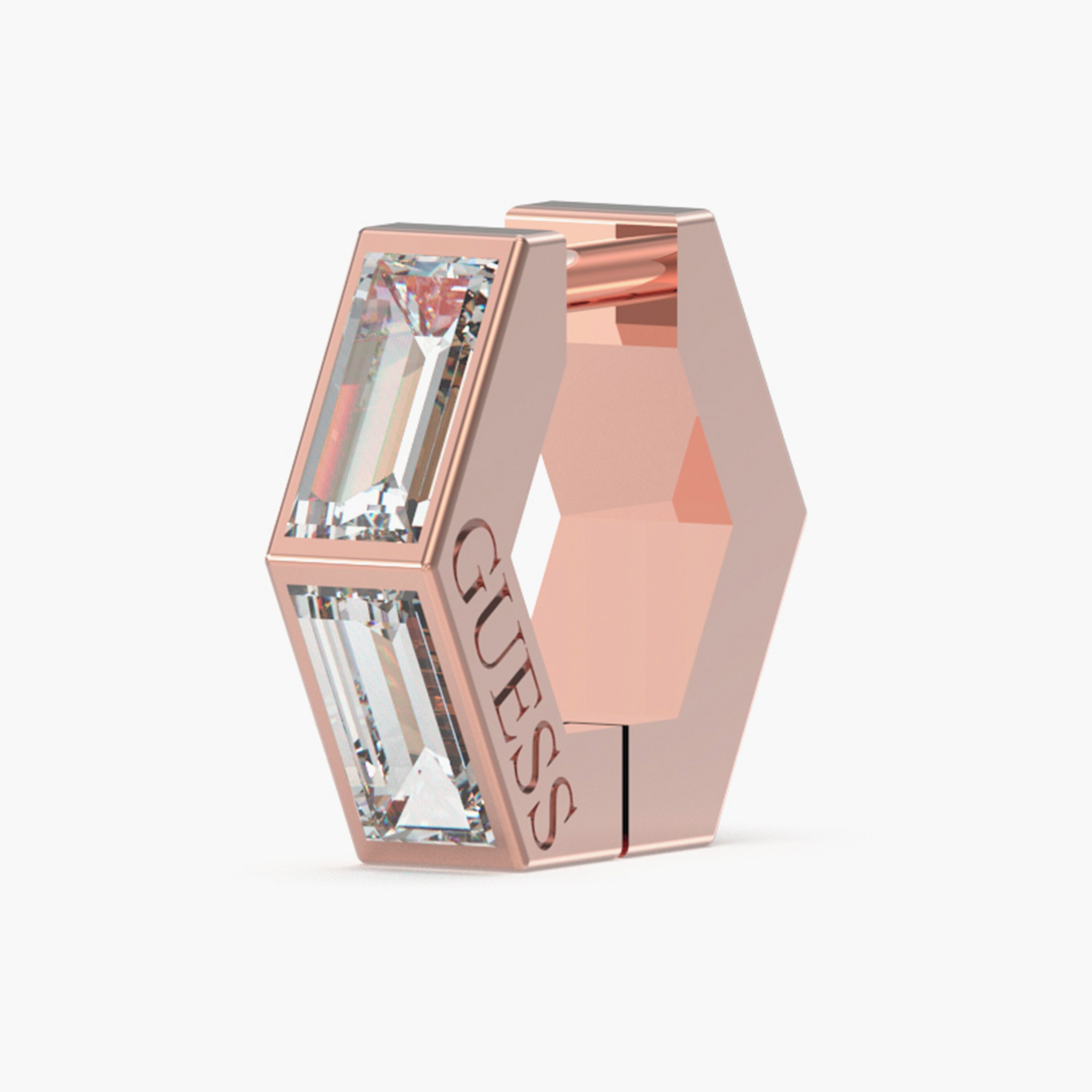 Guess Huggies Me Huggies Hoop Earrings | JUBE03133JW-women-watchesandjewellery-jewellery-earrings-image-2