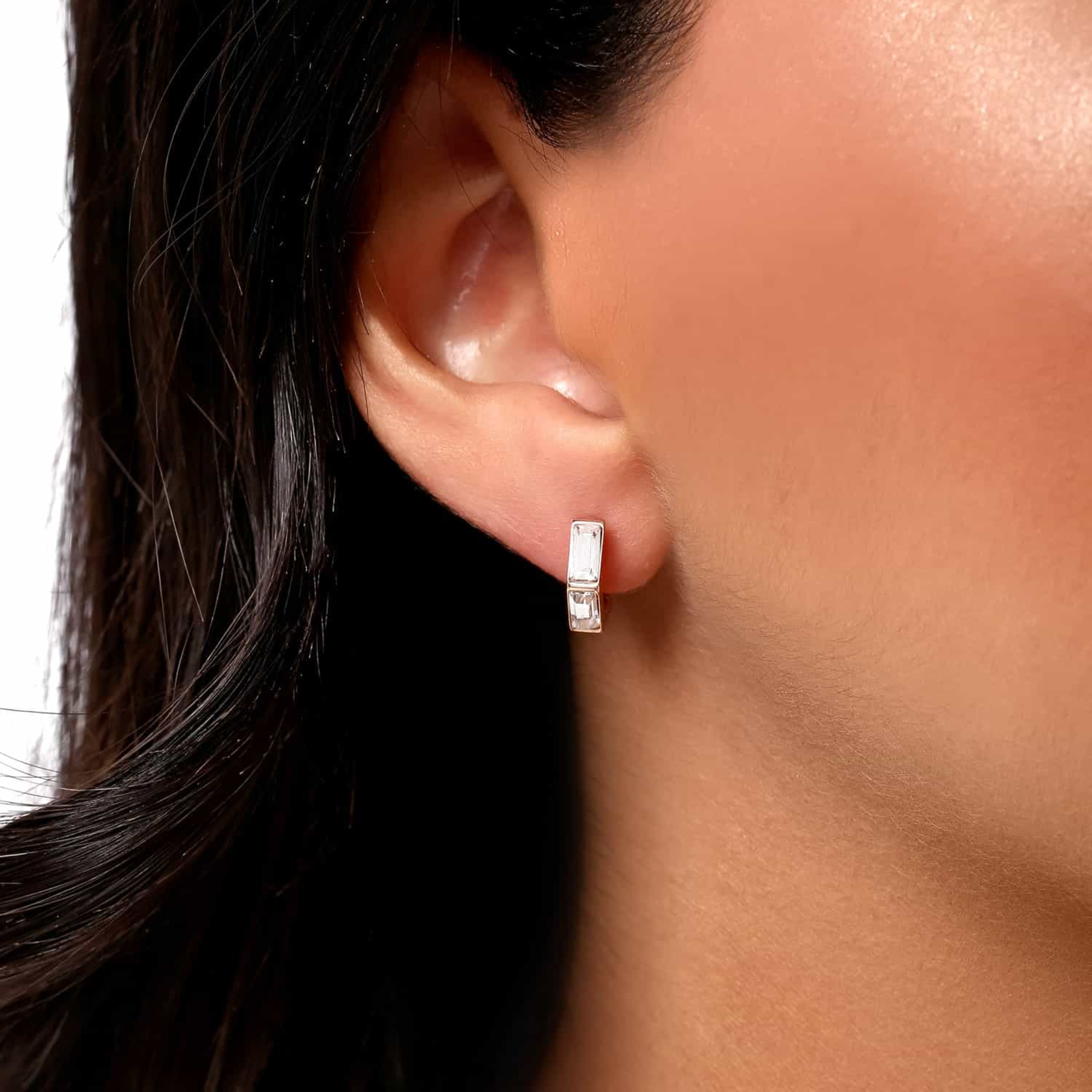 Guess Huggies Me Huggies Hoop Earrings | JUBE03133JW-women-watchesandjewellery-jewellery-earrings-image-3