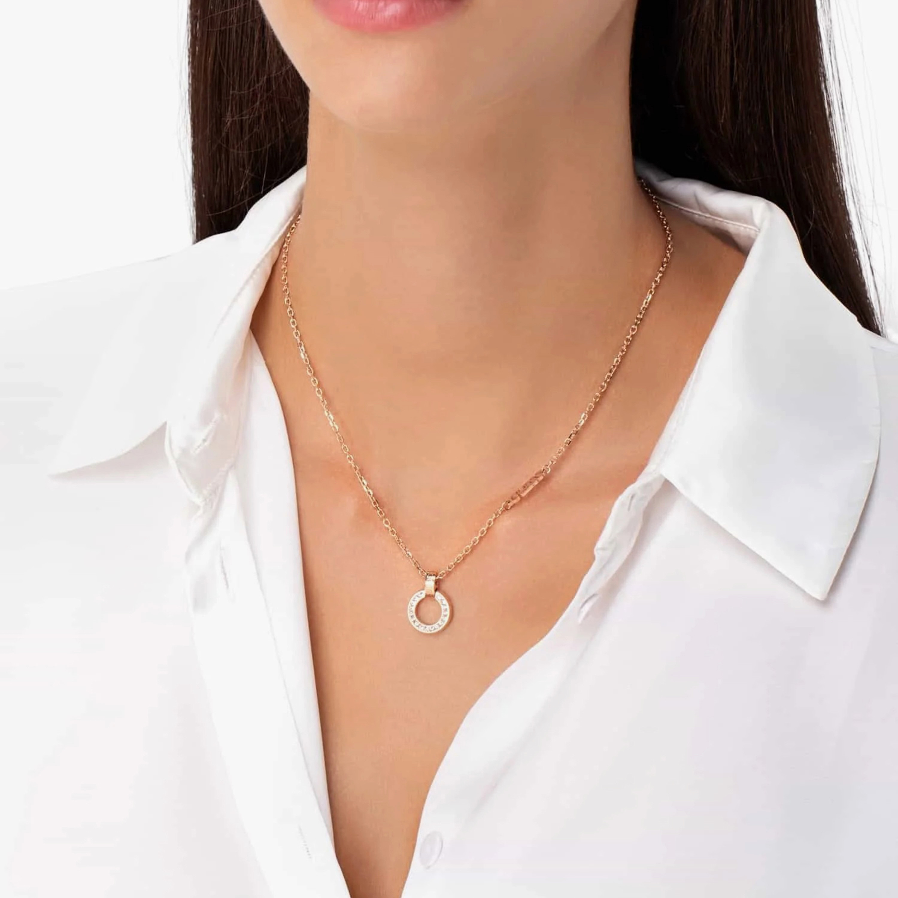 Guess Circle Lights Necklace | JUBN03159JW-women-watchesandjewellery-jewellery-necklacesandpendants-image-3