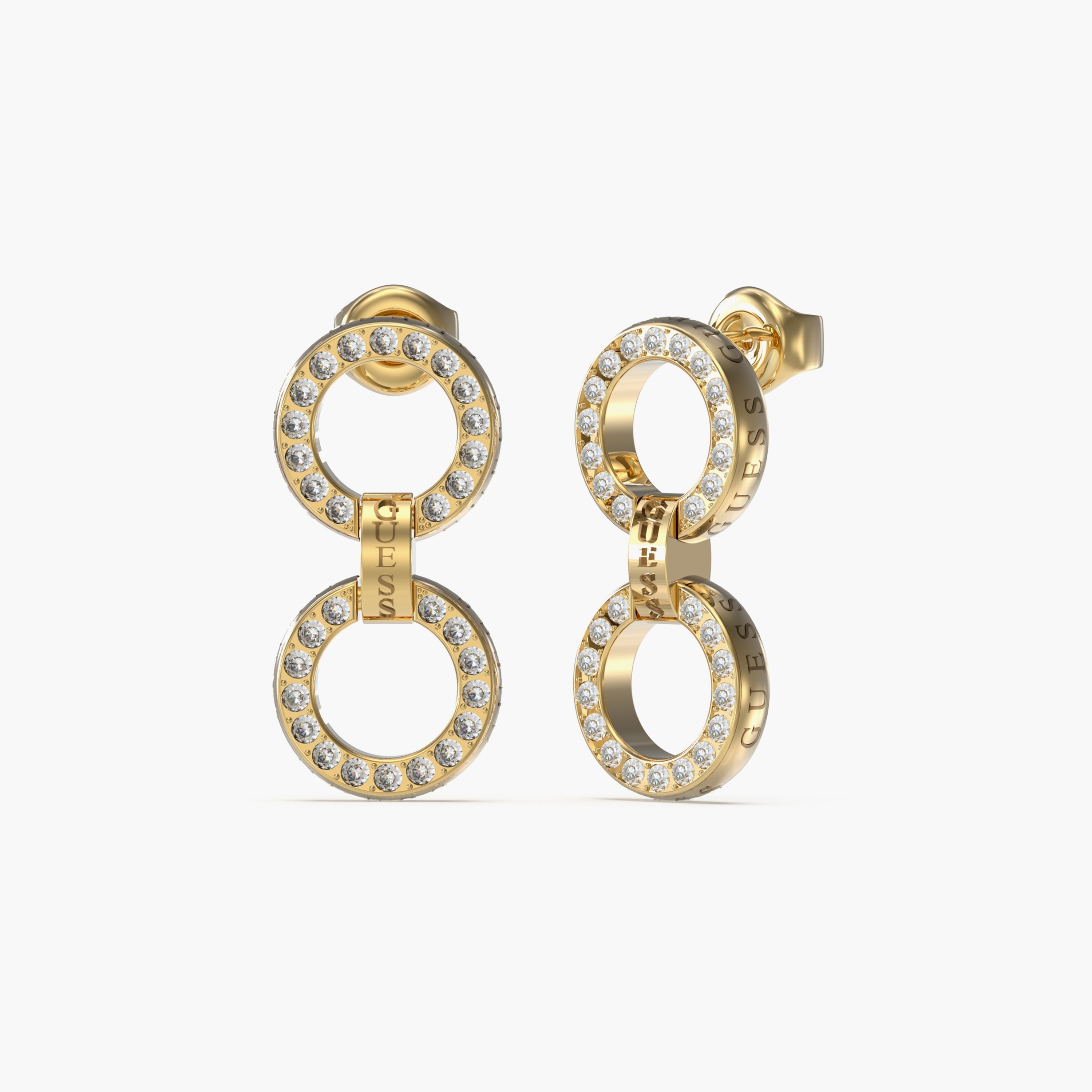 أقراط ذو سيركل لايتس دروب بلون ذهبي من جيس | JUBE03166JW-women-watchesandjewellery-jewellery-earrings-image-1