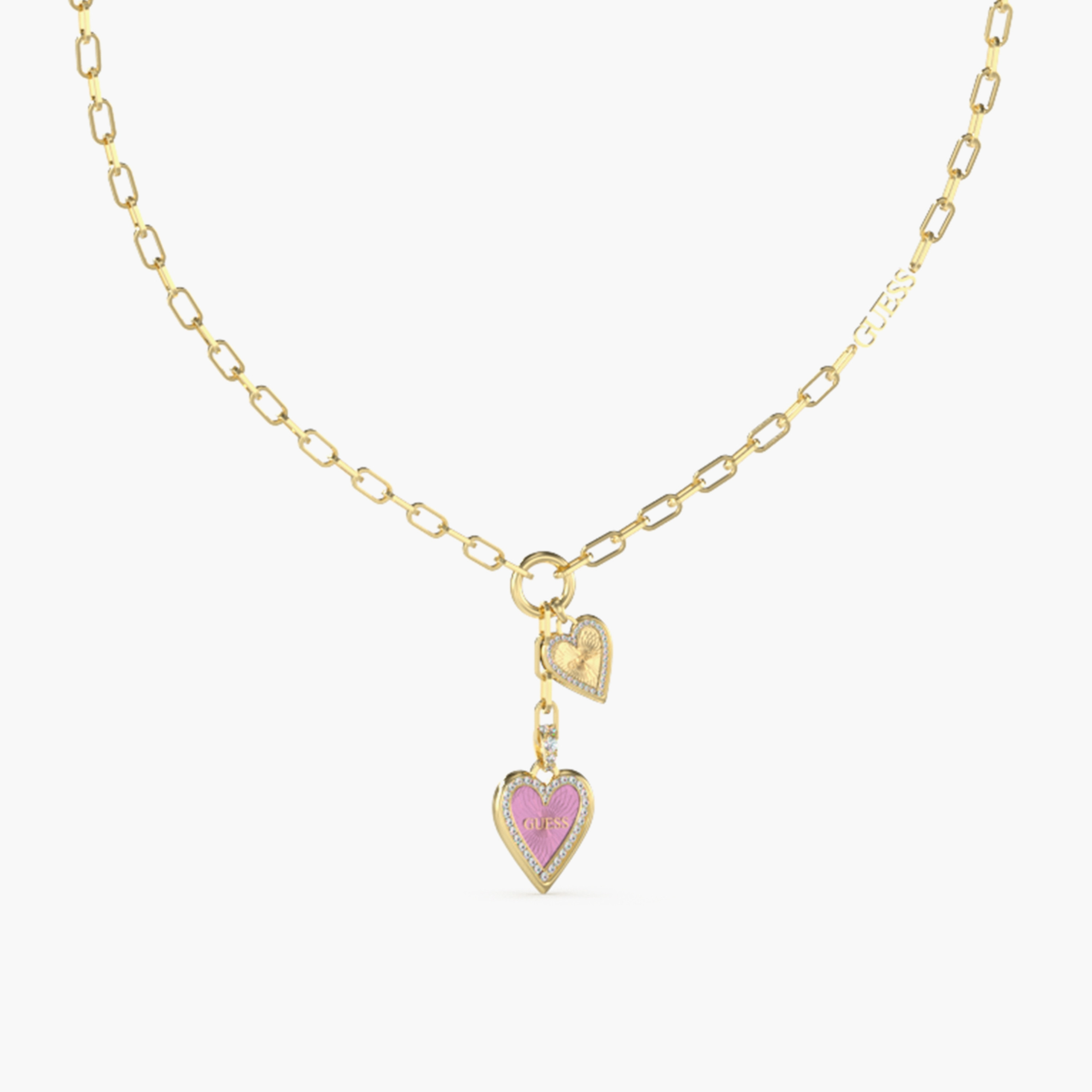 قلادة ذات لاف مي تيندر دبل هارت من جيس | JUBN03234JW-women-watchesandjewellery-jewellery-necklacesandpendants-image-2