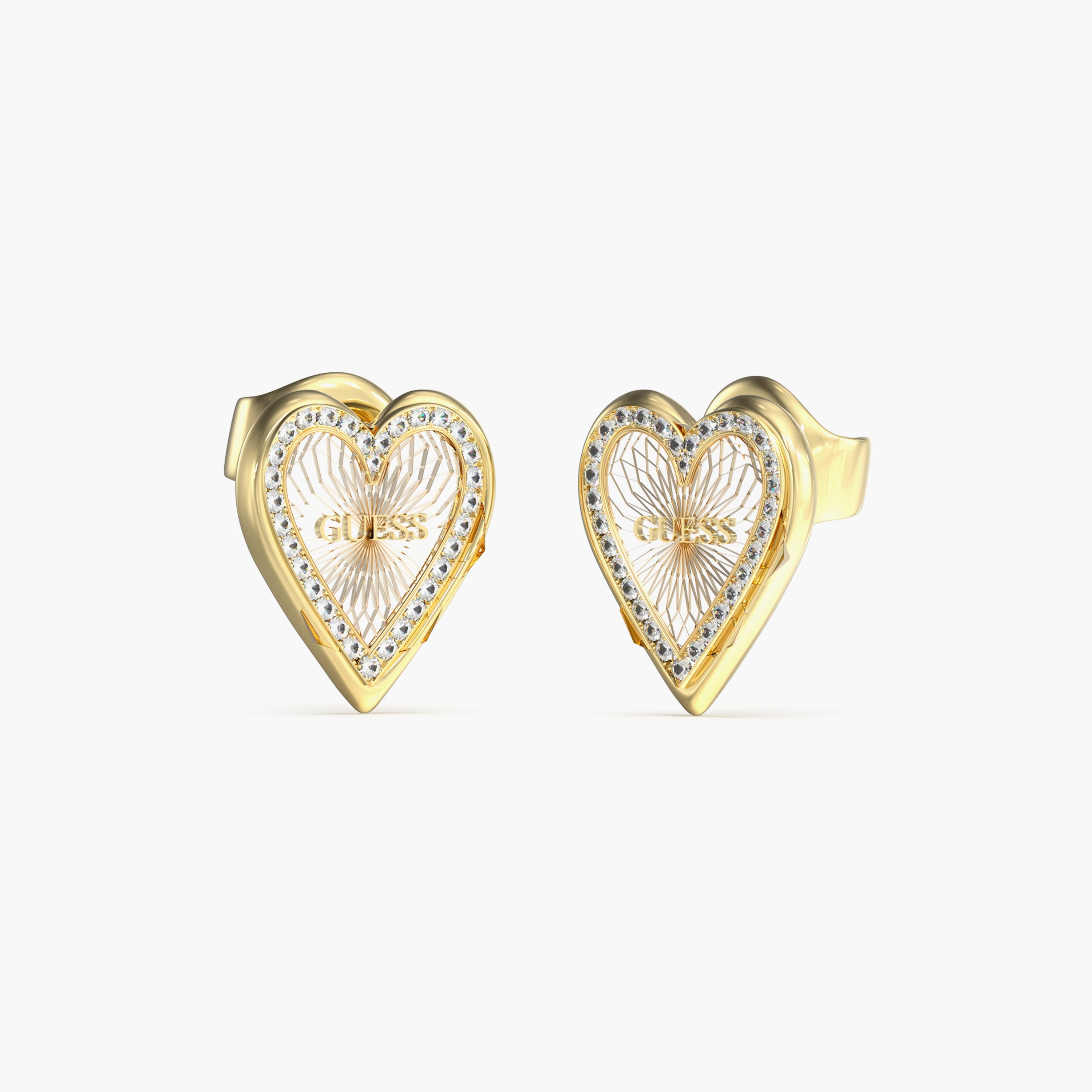 Guess Love Me Tender Heart Stud Earrings | JUBE03237JW-women-watchesandjewellery-jewellery-earrings-image-1