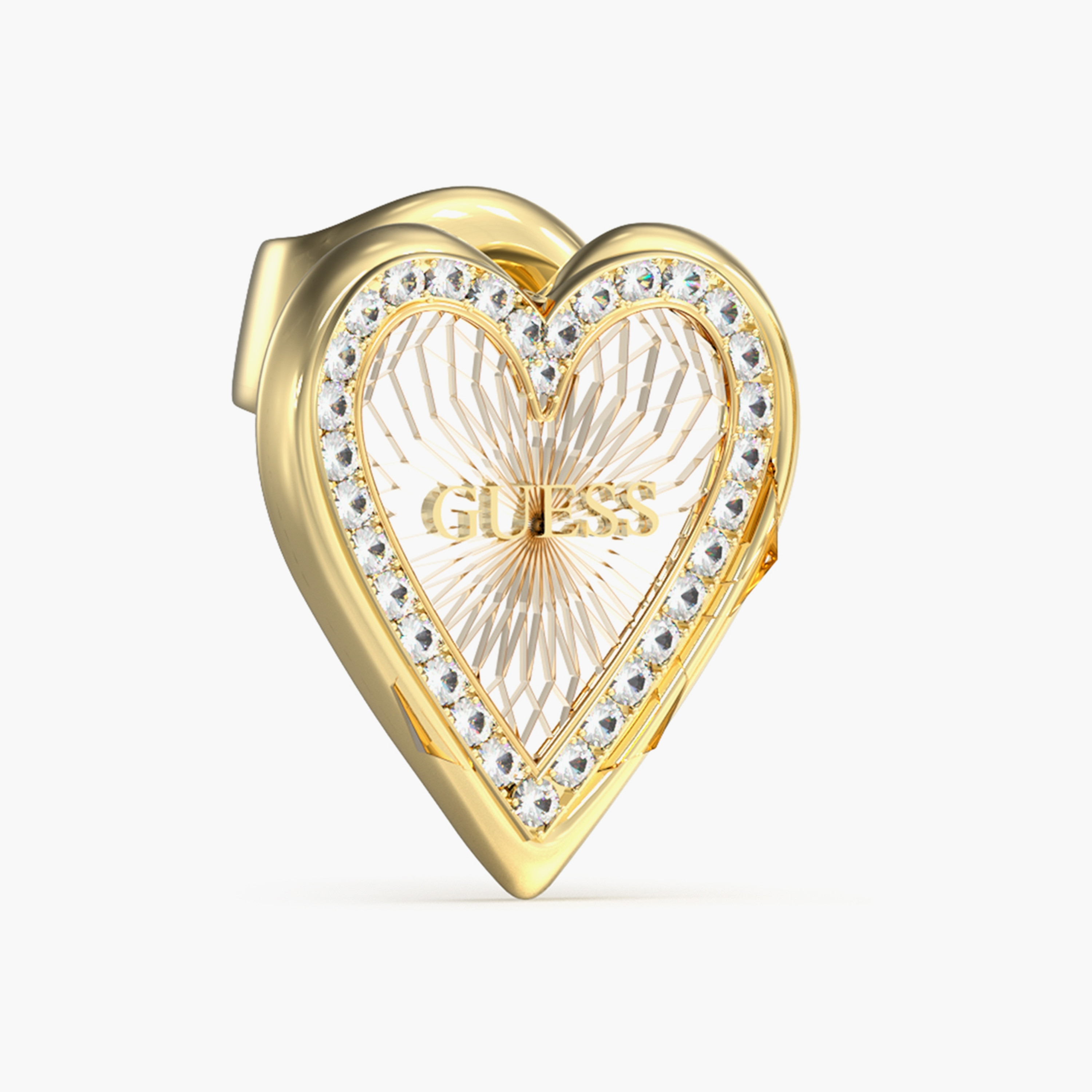 Guess Love Me Tender Heart Stud Earrings | JUBE03237JW-women-watchesandjewellery-jewellery-earrings-image-2
