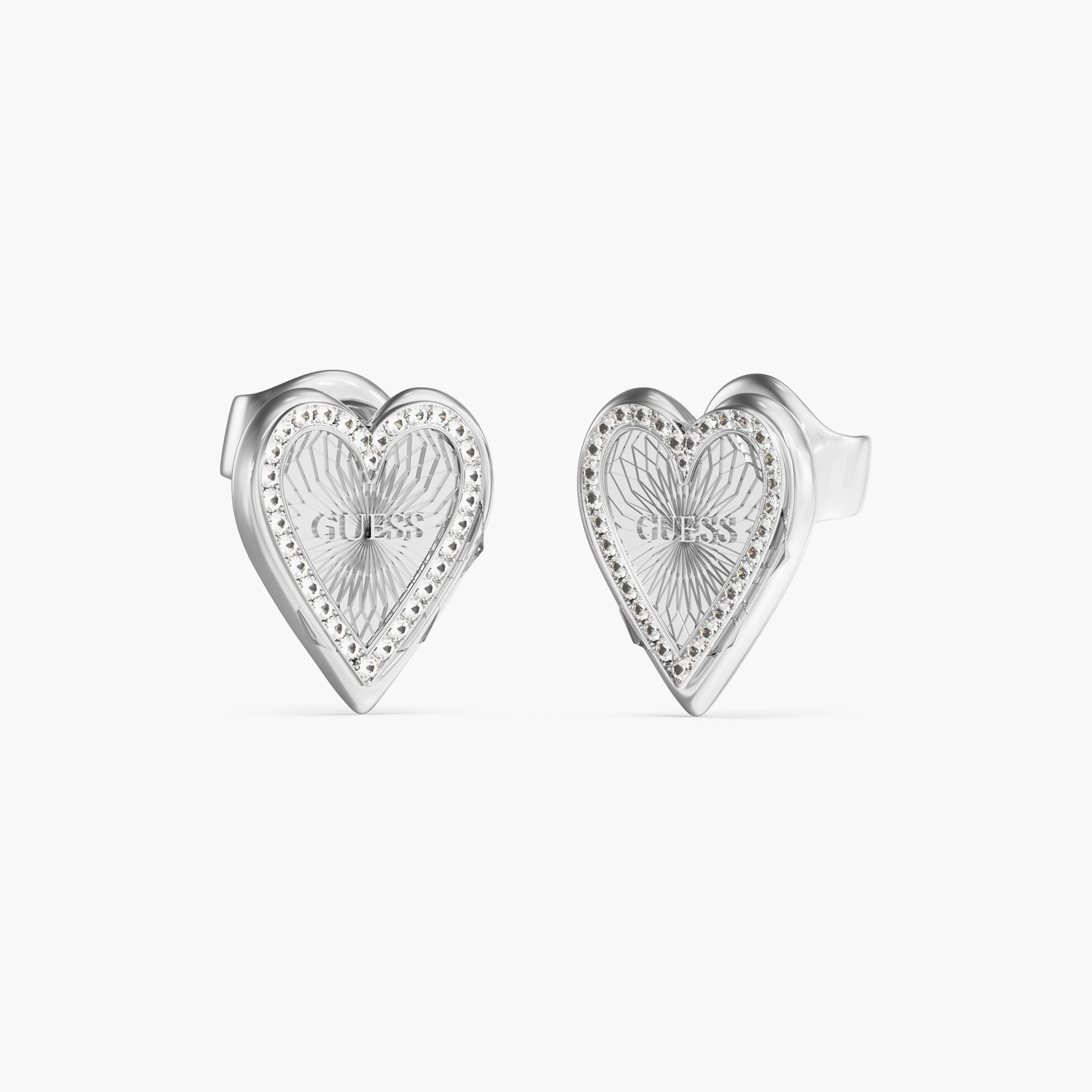 Guess Love Me Tender Heart Stud Earrings | JUBE03237JW-women-watchesandjewellery-jewellery-earrings-image-1