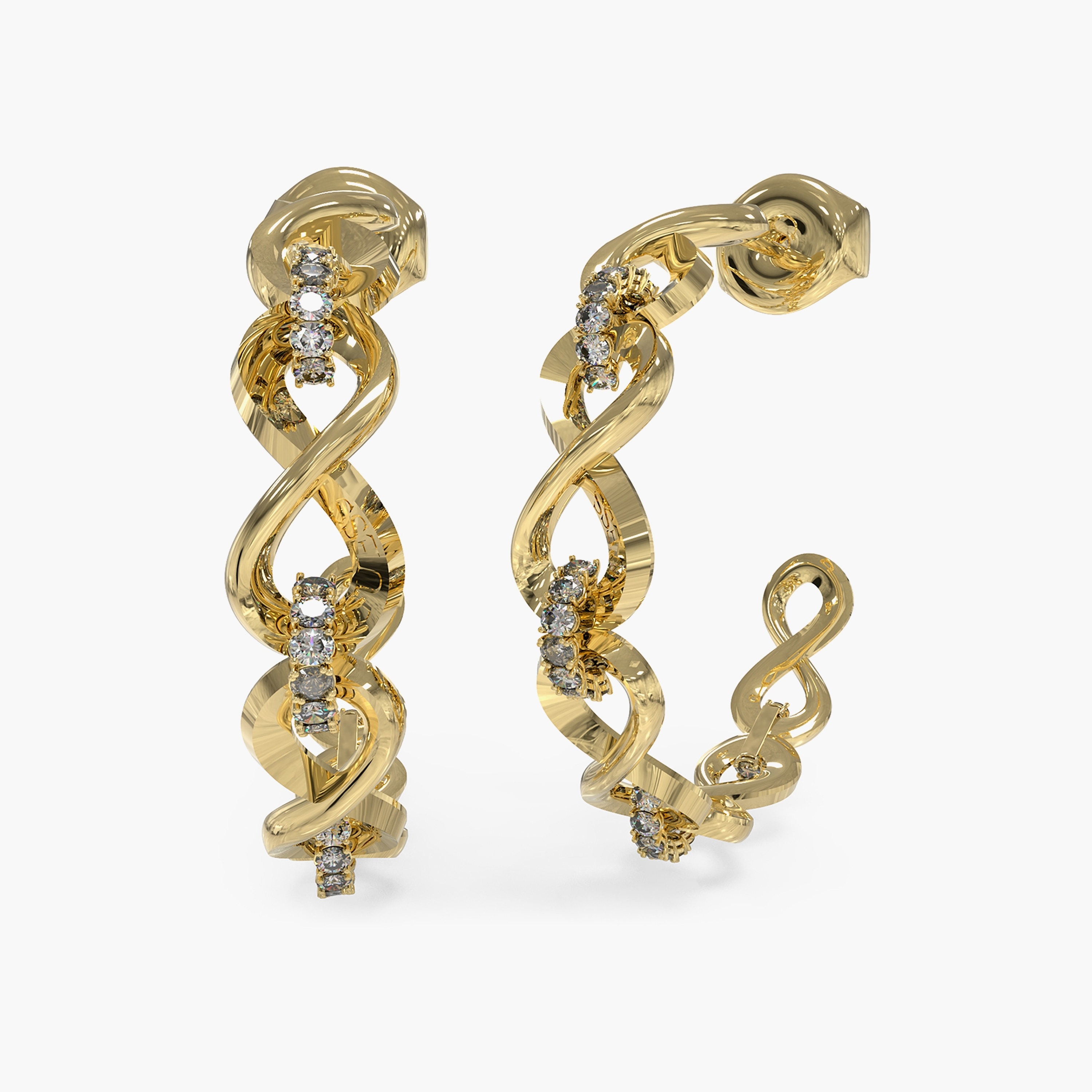 أقراط ذو إندليس دريم بايف لينكس هوب بلون ذهبي من جيس | JUBE03267JW-women-watchesandjewellery-jewellery-earrings-image-1
