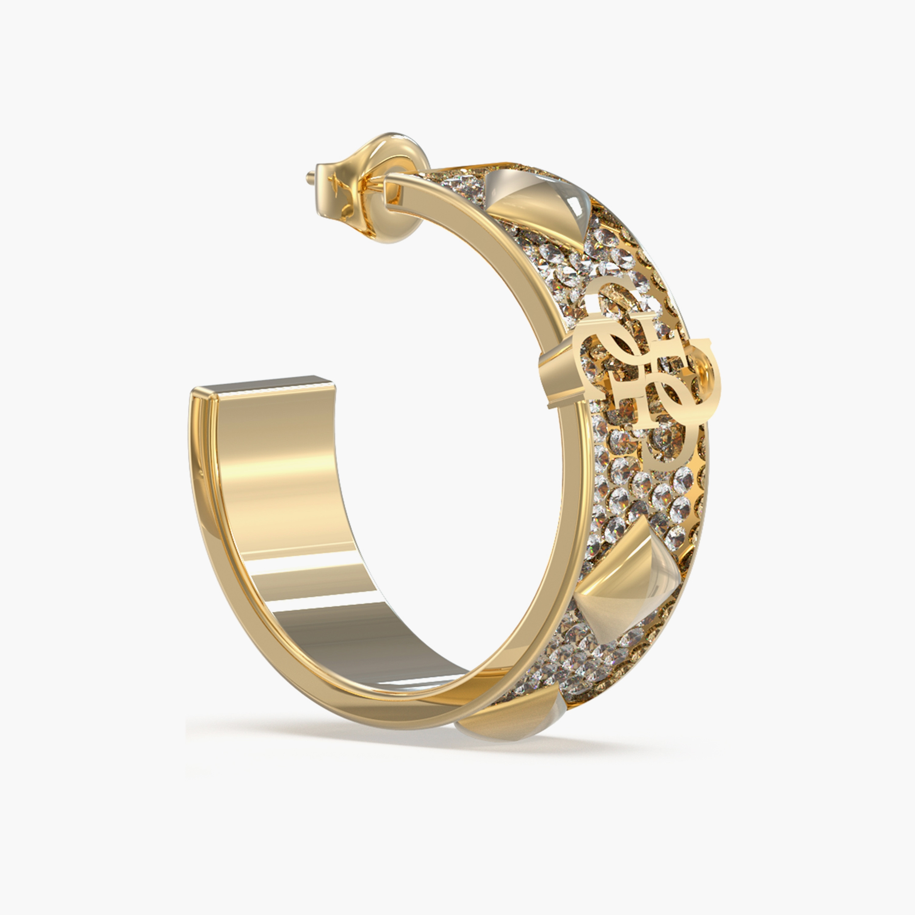 أقراط ذو 4 جي فور إيفر بايف ستاد ھوب بلون ذهبي من جيس | JUBE03279JW-women-watchesandjewellery-jewellery-earrings-image-2