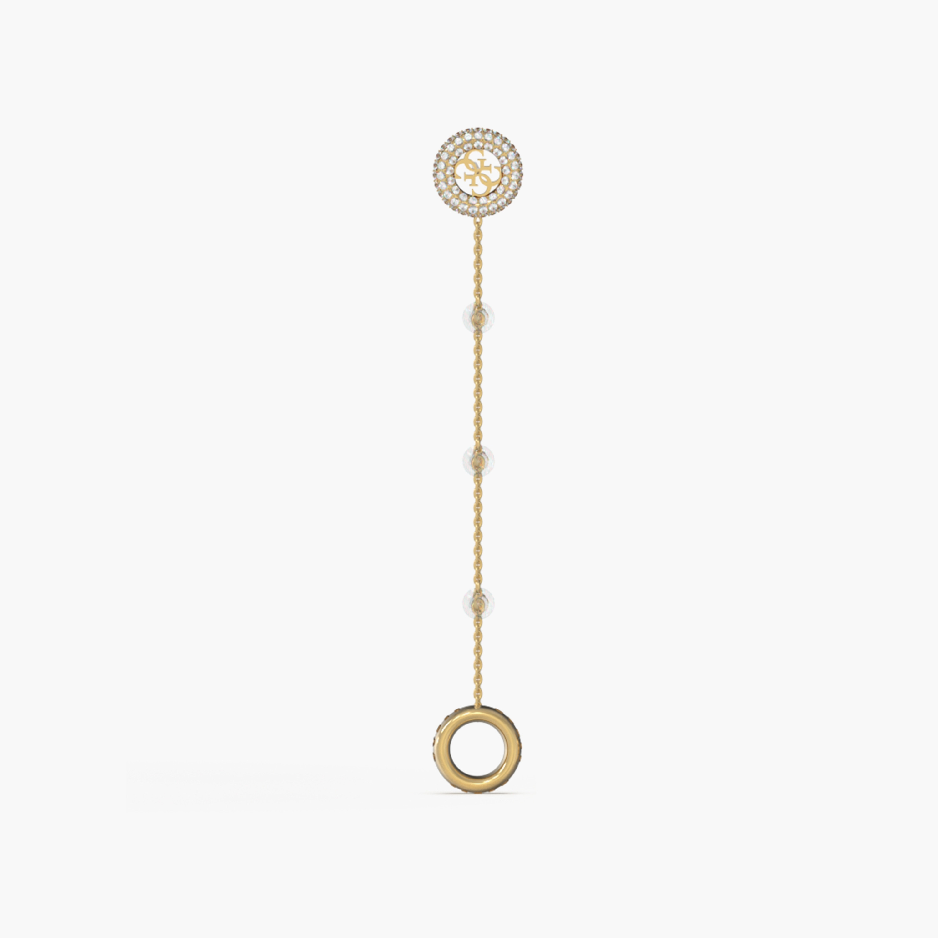 Guess Gold Crazy Drop Earrings | JUBE03298JW-women-watchesandjewellery-jewellery-earrings-image-2