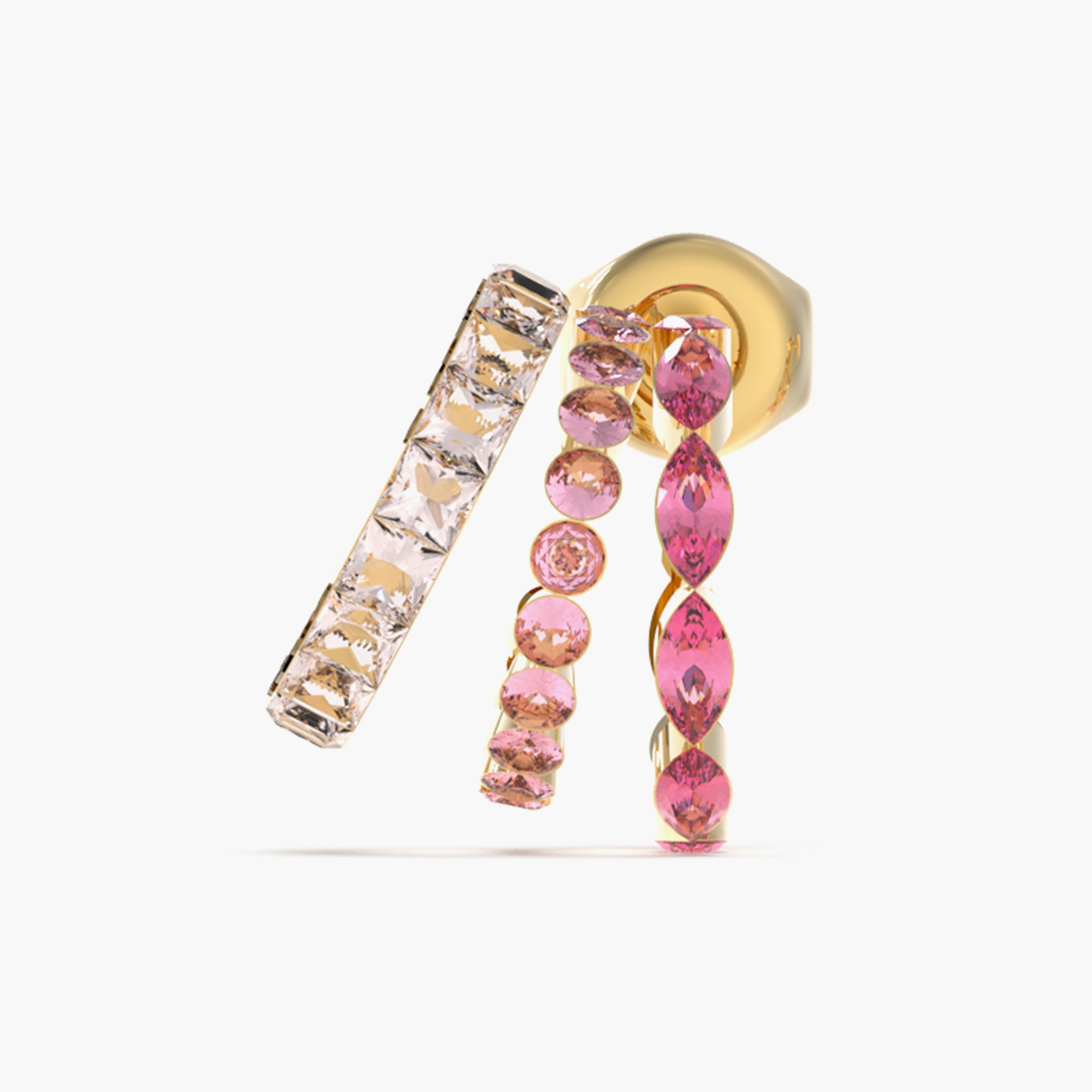 Guess Crazy Huggies Hoop Earrings | JUBE03307JW-women-watchesandjewellery-jewellery-earrings-image-2