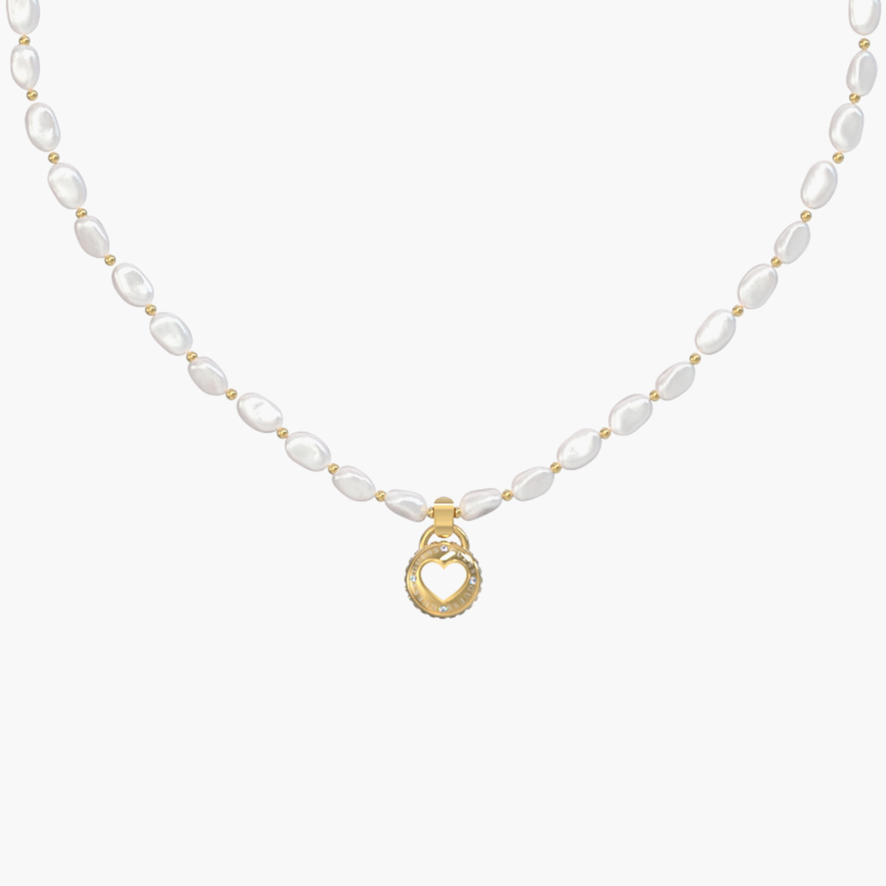 قلادة رولينج هارتس بيرل بلون ذهبي وابیض من جيس | JUBN03339JW-women-watchesandjewellery-jewellery-necklacesandpendants-image-2