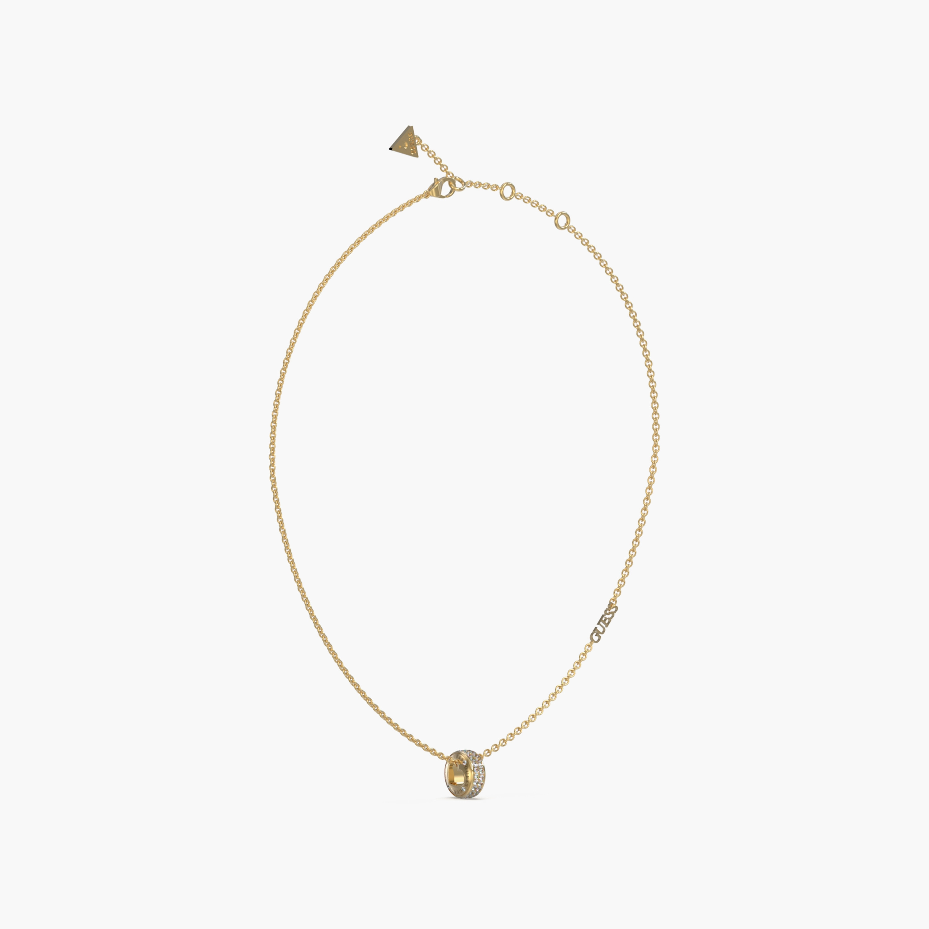 Guess Gold Rolling Hearts Necklace | JUBN03343JW-women-watchesandjewellery-jewellery-necklacesandpendants-image-1
