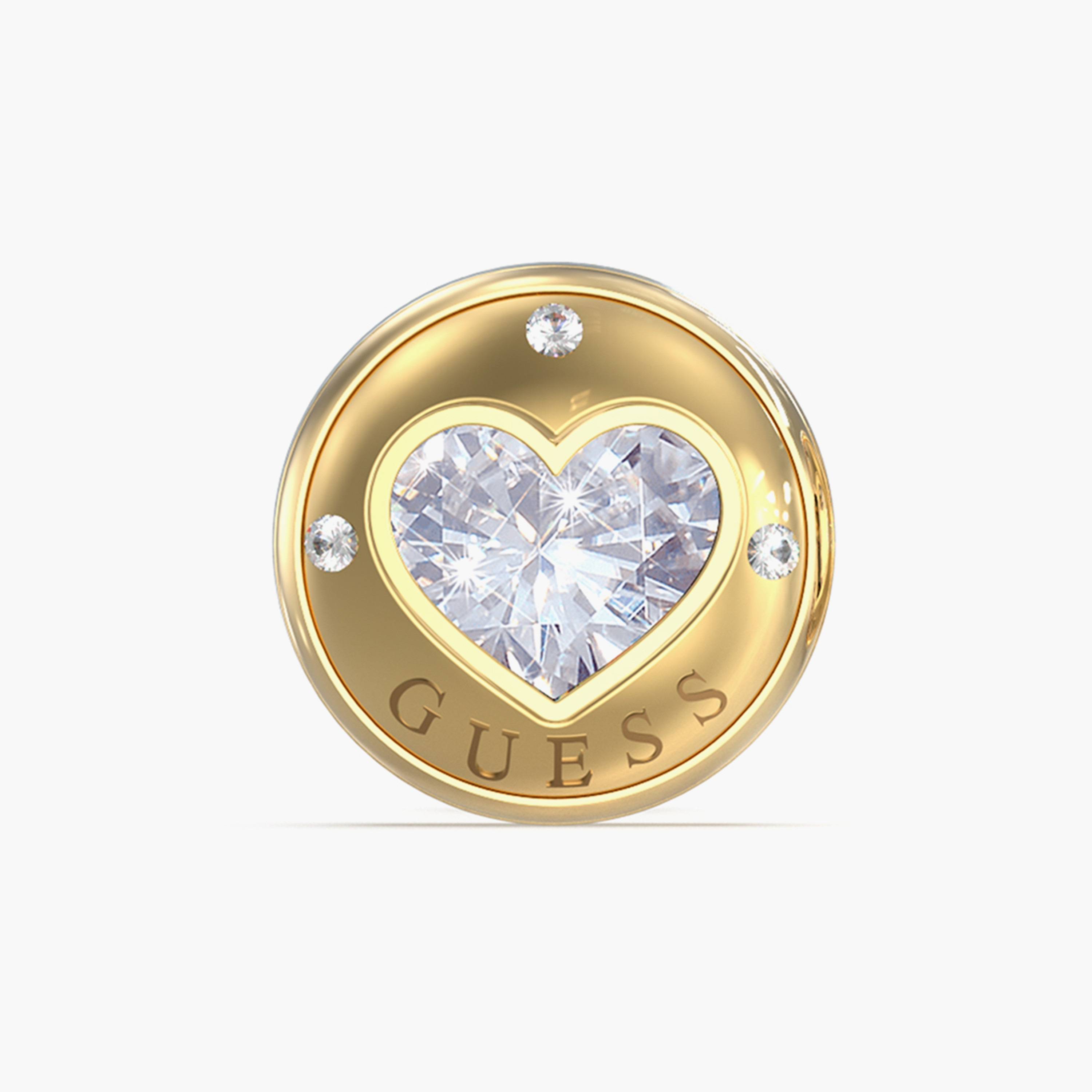 Guess Rolling Hearts Heart Stud Earrings | JUBE03349JW-women-watchesandjewellery-jewellery-earrings-image-2
