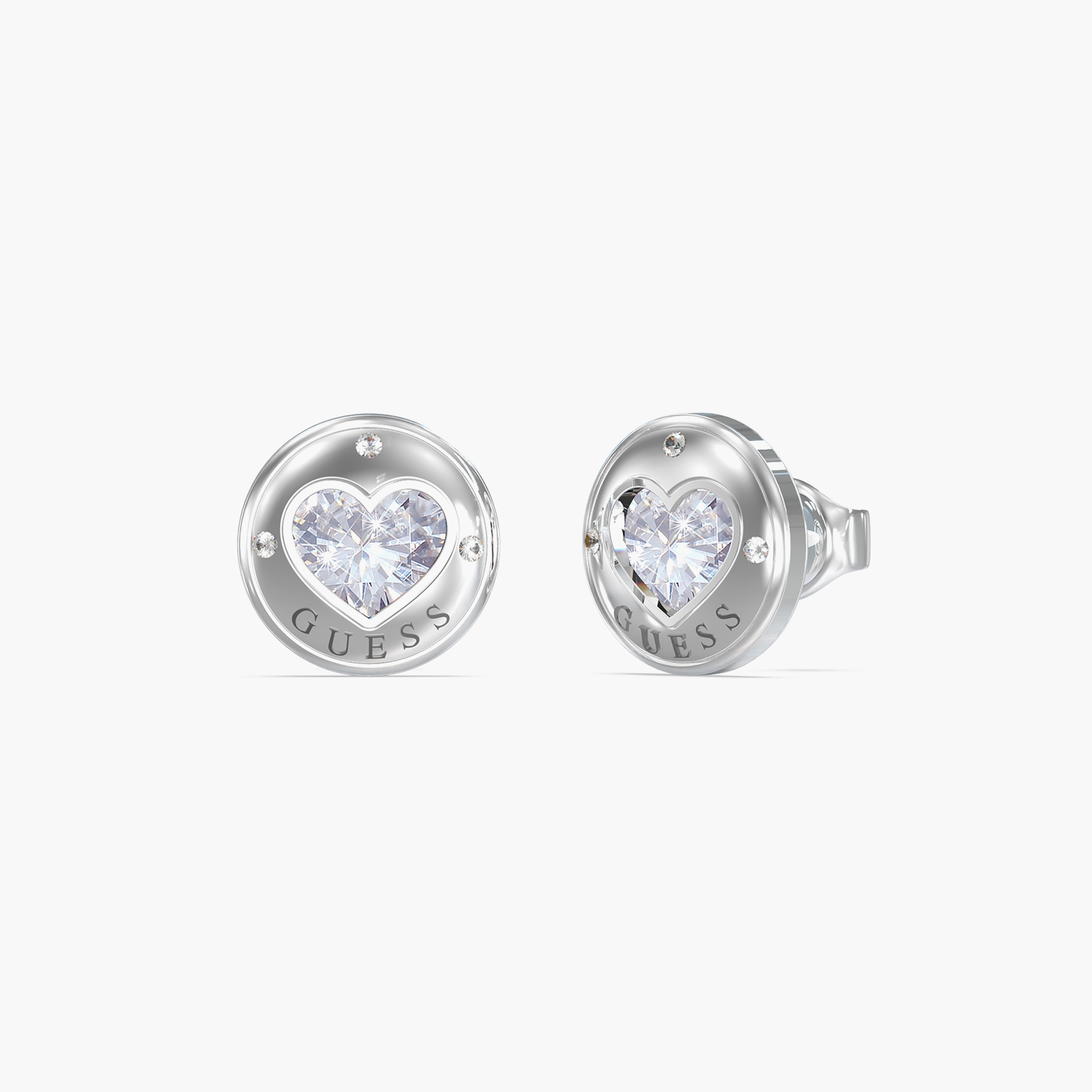 Guess Rolling Hearts Heart Stud Earrings | JUBE03349JW-women-watchesandjewellery-jewellery-earrings-image-4