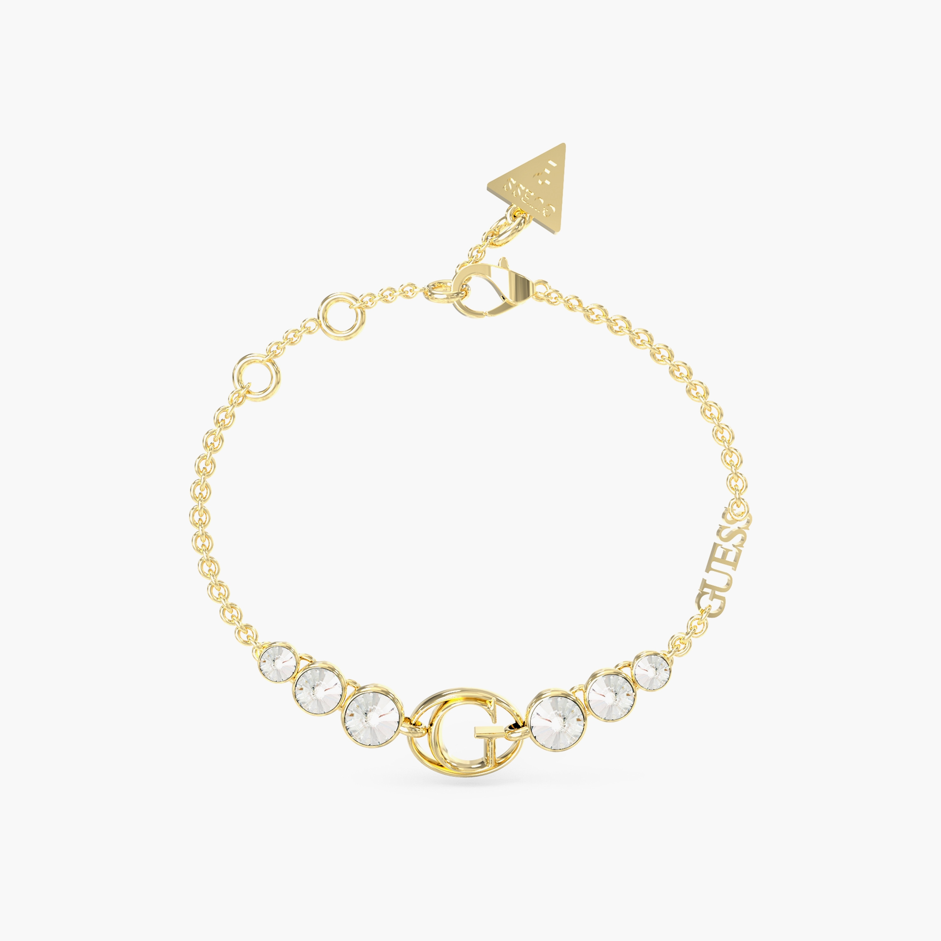 Guess Gold Rivoli Bracelet | JUBB03358JW-women-watchesandjewellery-jewellery-banglesandbracelets-image-1