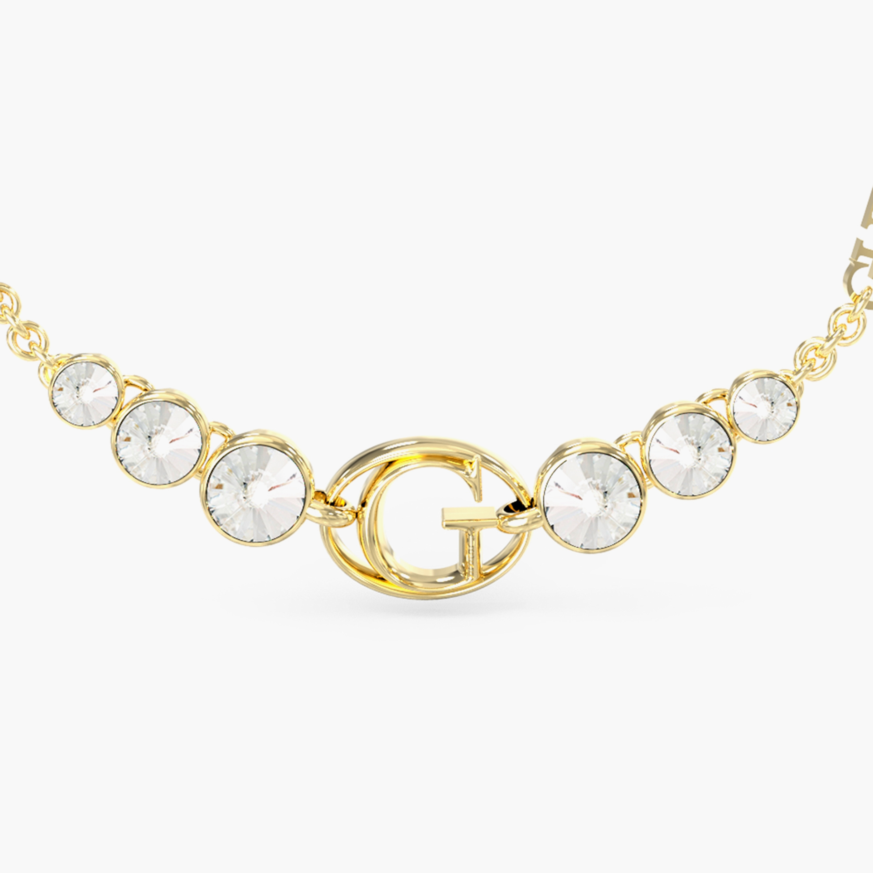 Guess Gold Rivoli Bracelet | JUBB03358JW-women-watchesandjewellery-jewellery-banglesandbracelets-image-2