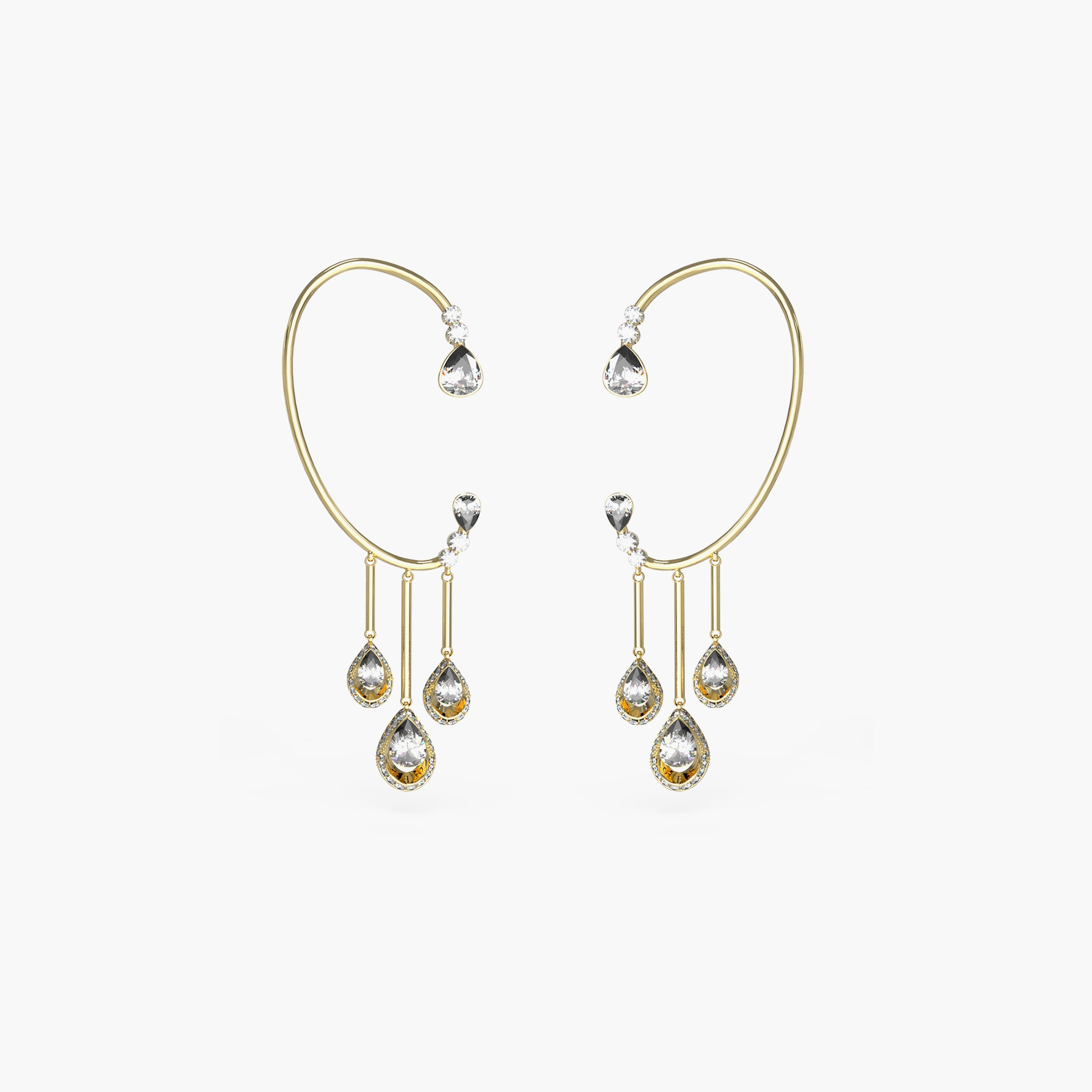 أقراط لوليبوب دروب إير كف بلون ذهبي من جيس | JUBE03385JW-women-watchesandjewellery-jewellery-earrings-image-1