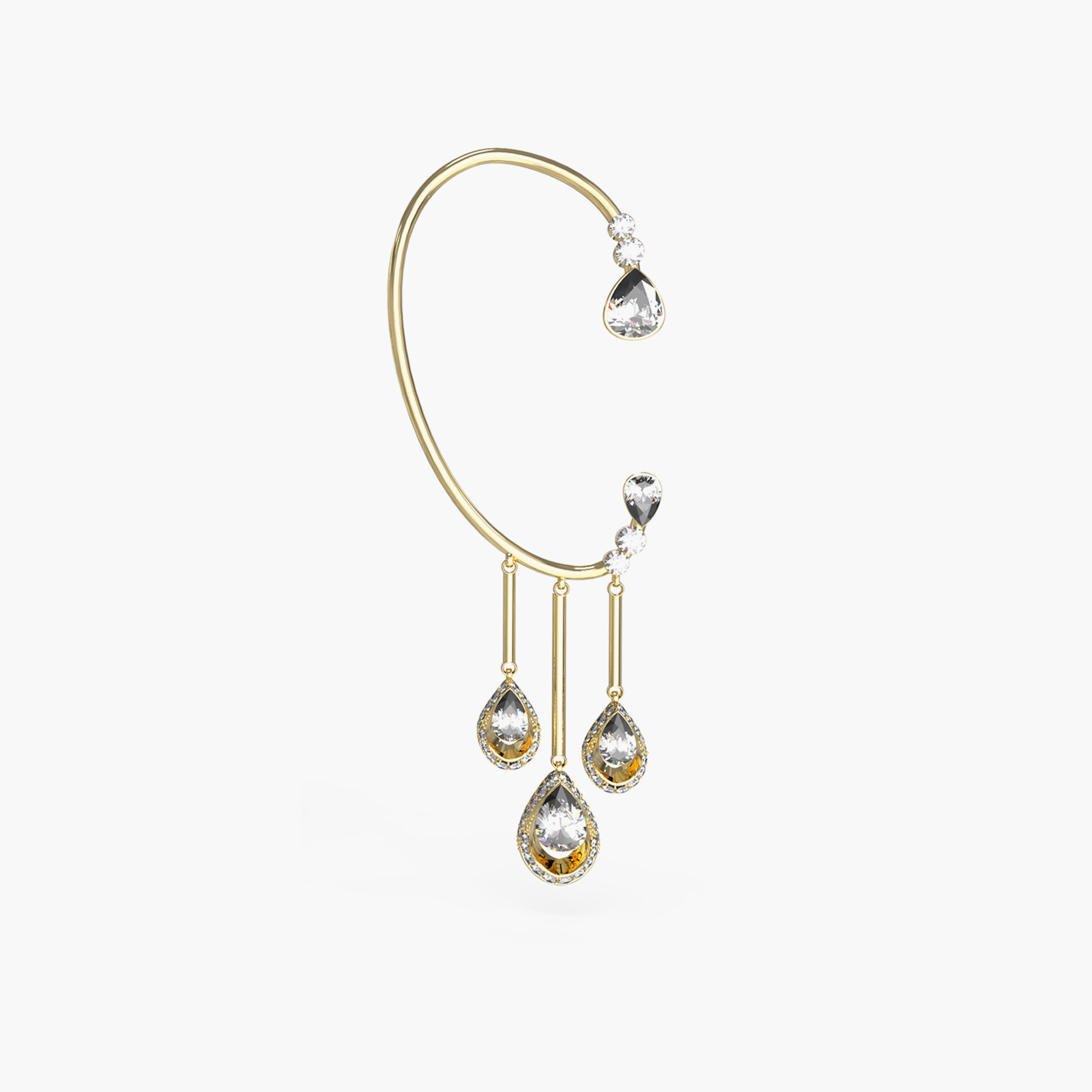 أقراط لوليبوب دروب إير كف بلون ذهبي من جيس | JUBE03385JW-women-watchesandjewellery-jewellery-earrings-image-2