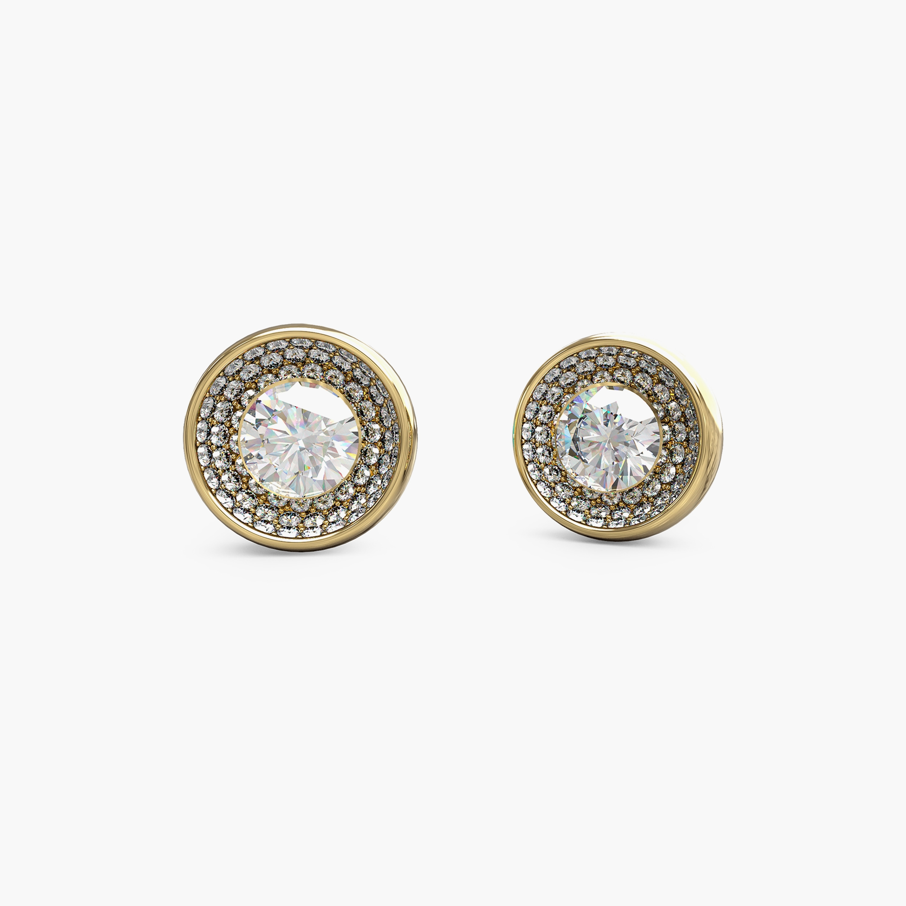 Guess Gold Unique Solitaire Stud Earrings | JUBE03396JW-women-watchesandjewellery-jewellery-earrings-image-1
