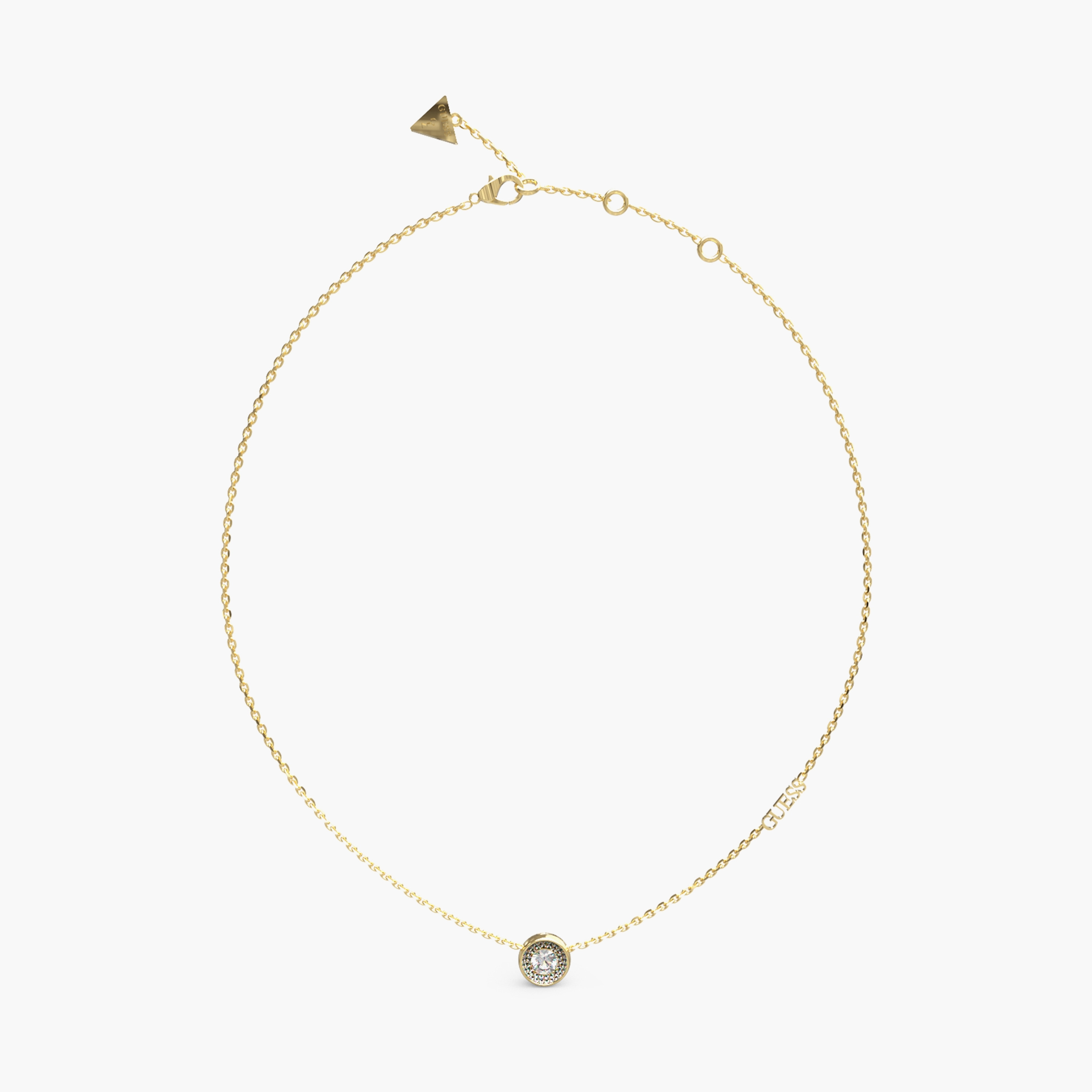 Guess Gold Unique Solitaire Necklace | JUBN03398JW-women-watchesandjewellery-jewellery-necklacesandpendants-image-1