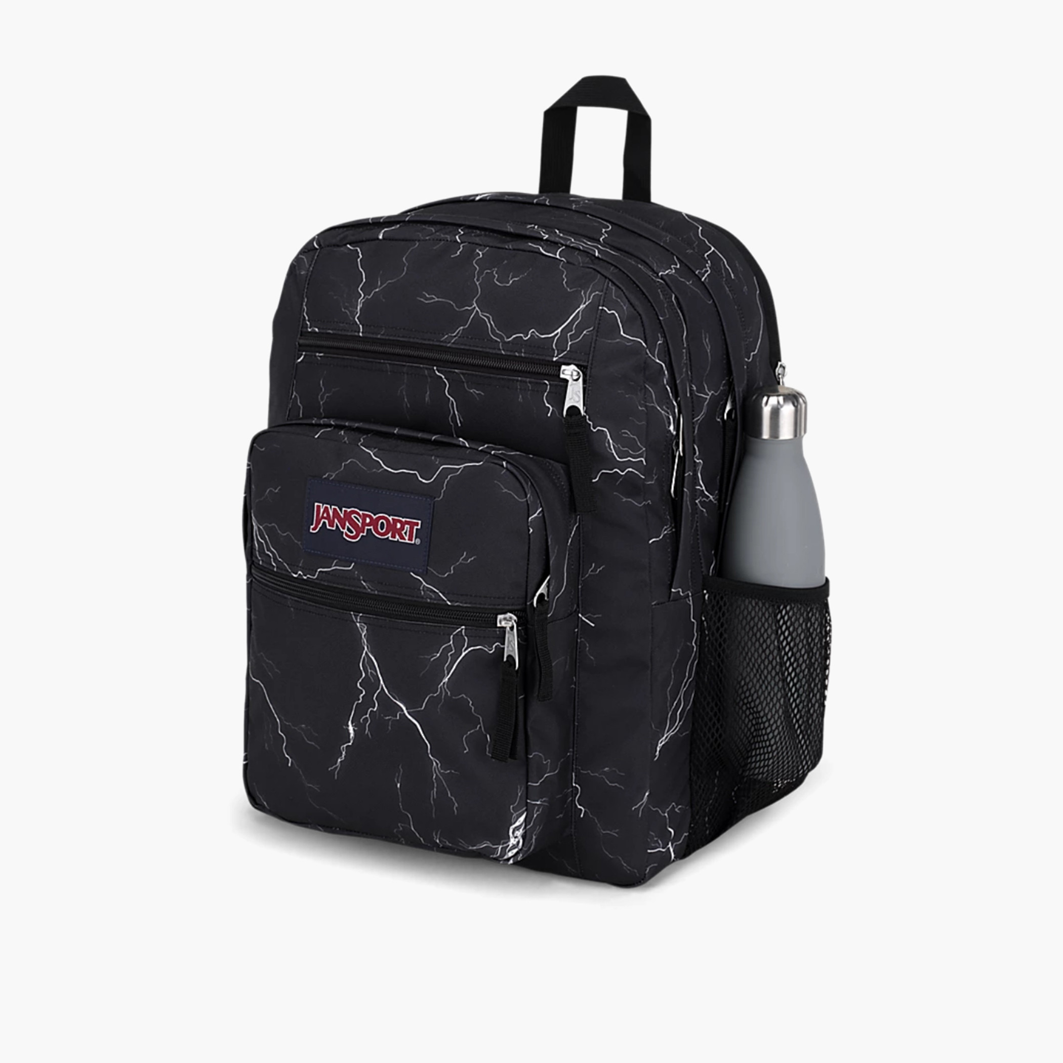 Jansport black with gold zipper best sale