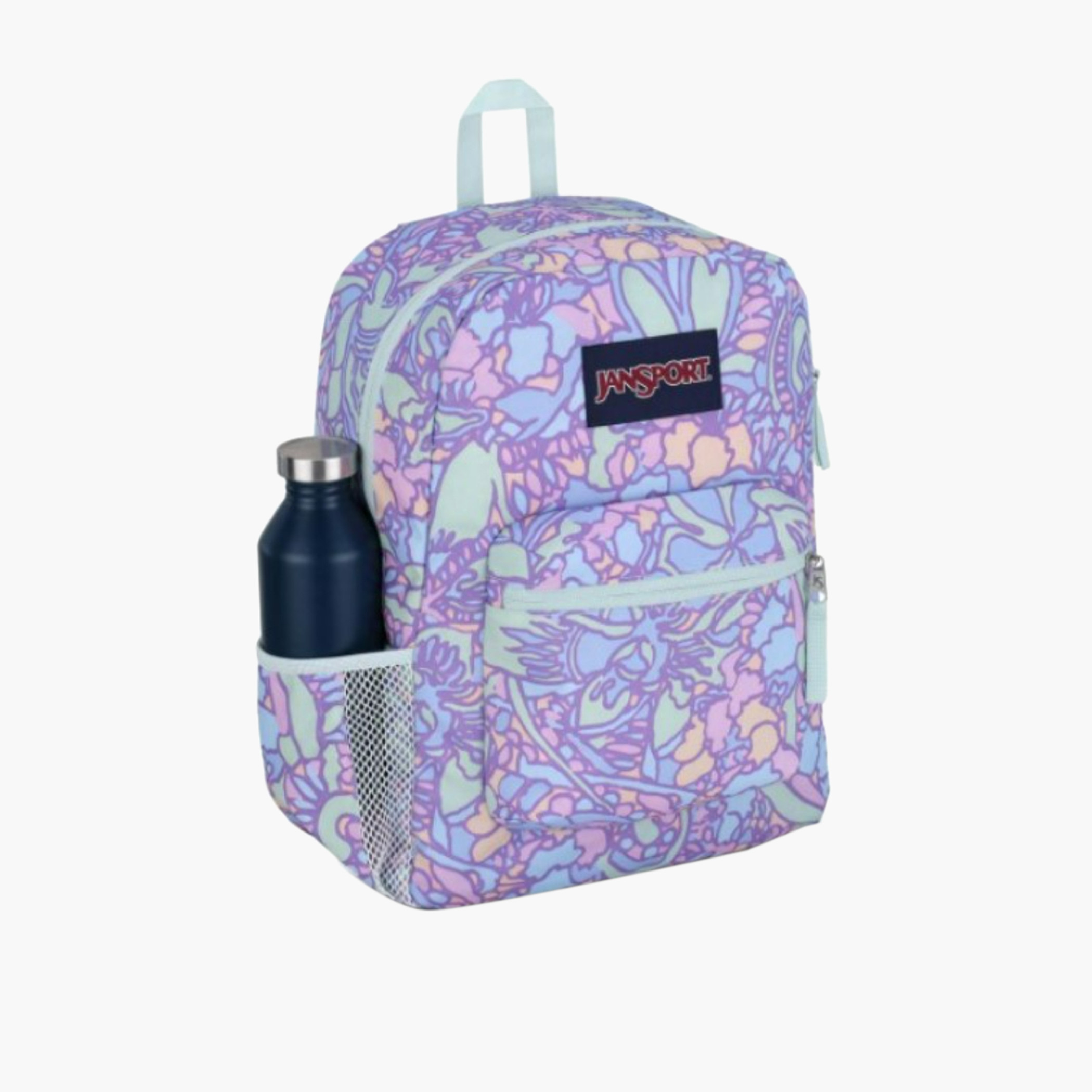 Jansport Floral Print Backpack with Adjustable Straps and Zip Closure - 60.02x39.7x45.72 cms-cpkids-backtoschool-schoolbagsandbackpacks-backpacks-image-3