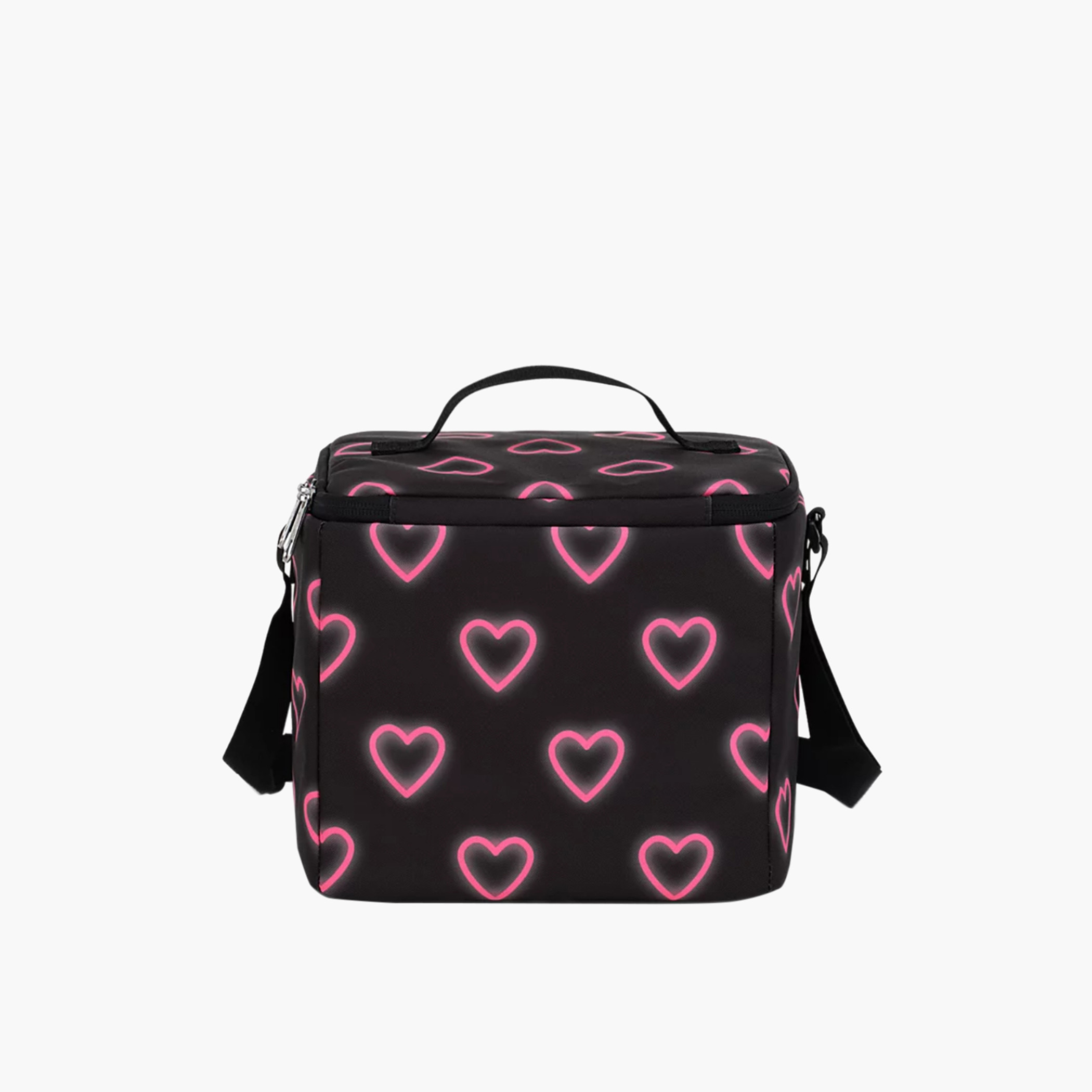 Jansport Heart Print Insulated Lunch Bag with Adjustable Strap and Zip Closure-school-lunchessentials-lunchbags-image-2