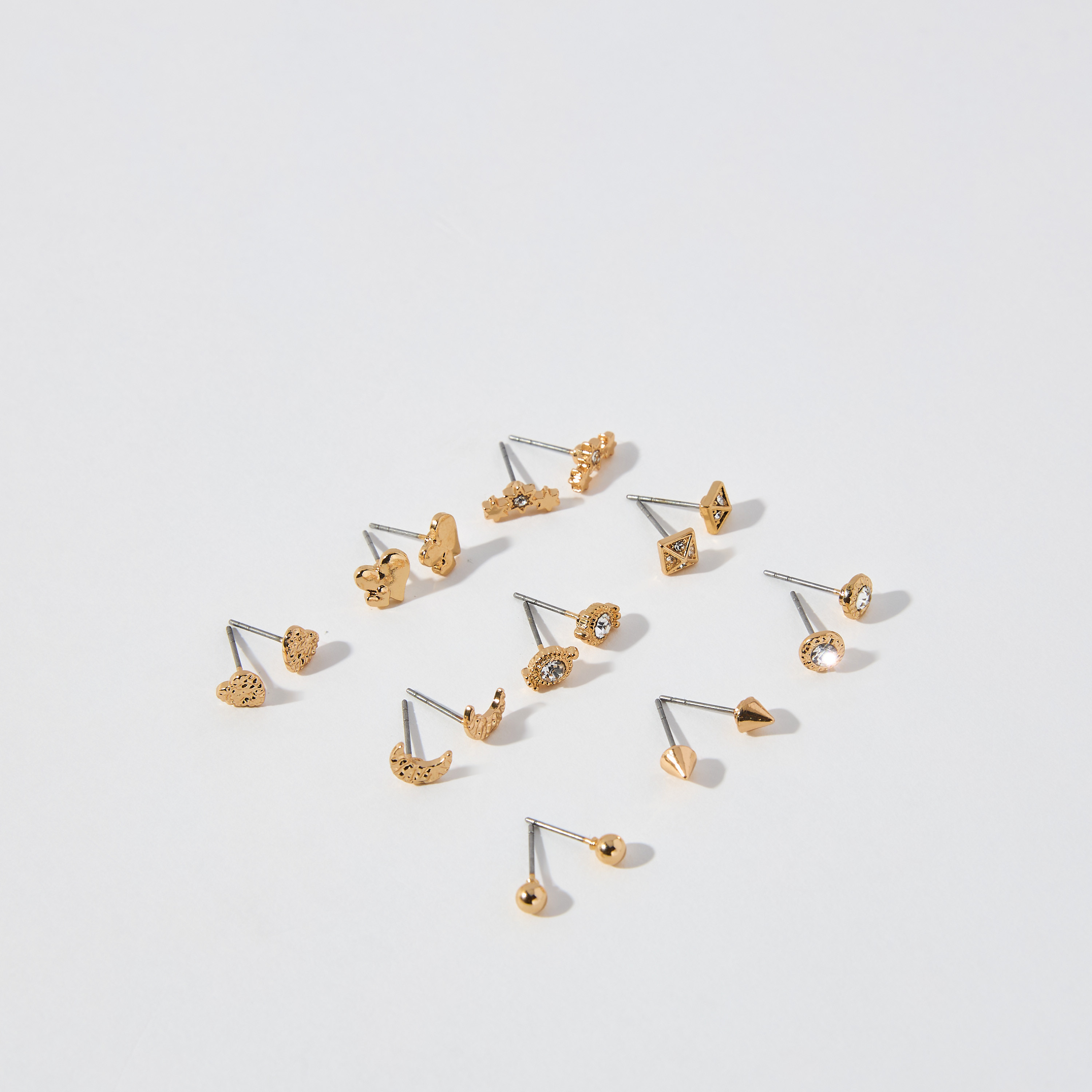 Assorted Stud Earrings with Pushback Closure - Set of 9-women-watchesandjewellery-jewellery-earrings-image-2