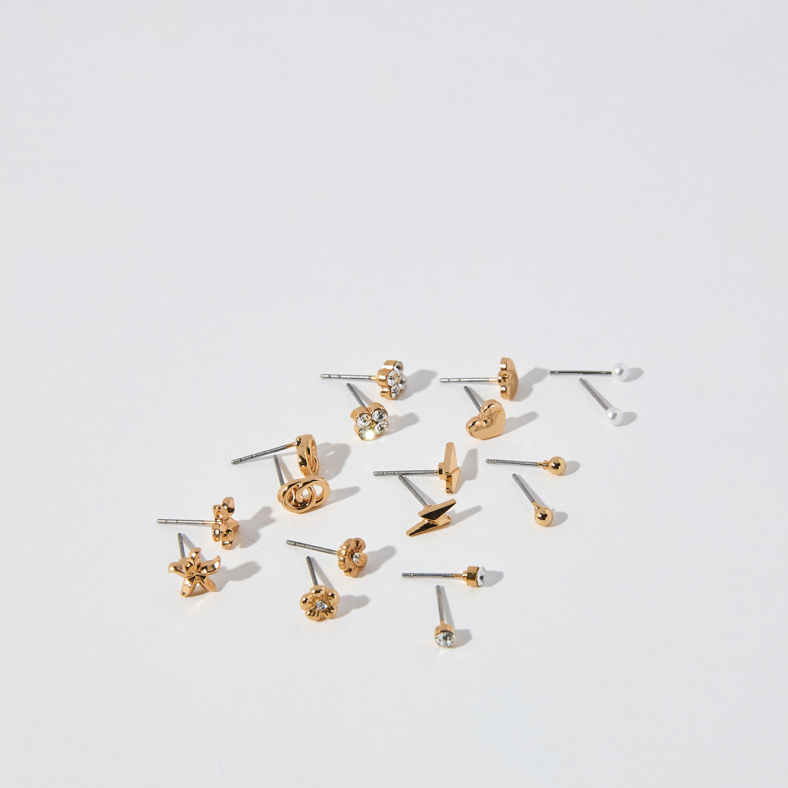 Assorted Stud Earrings with Pushback Closure - Set of 9-women-watchesandjewellery-jewellery-earrings-image-2
