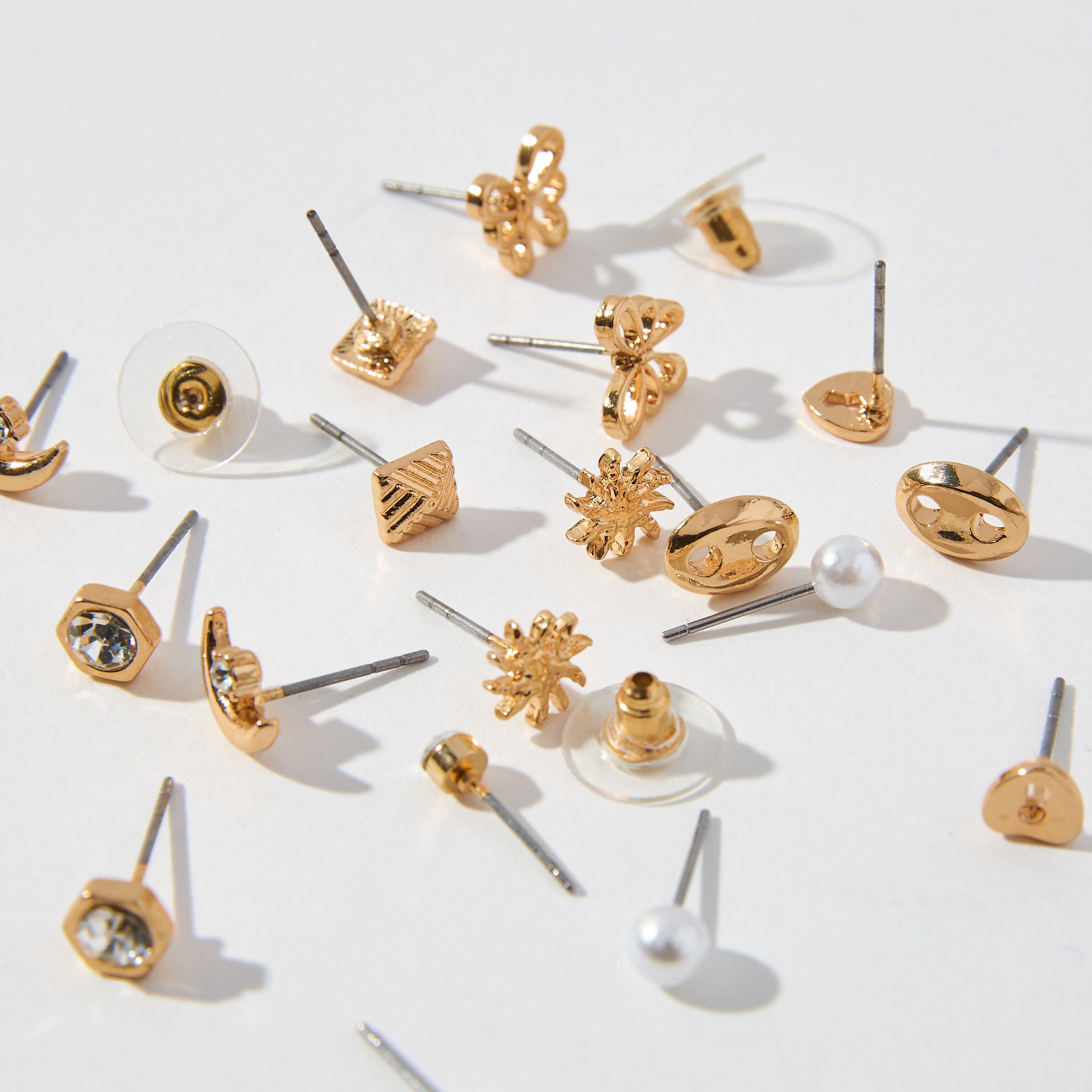 Assorted Stud Earrings with Pushback Closure - Set of 9-women-watchesandjewellery-jewellery-earrings-image-3